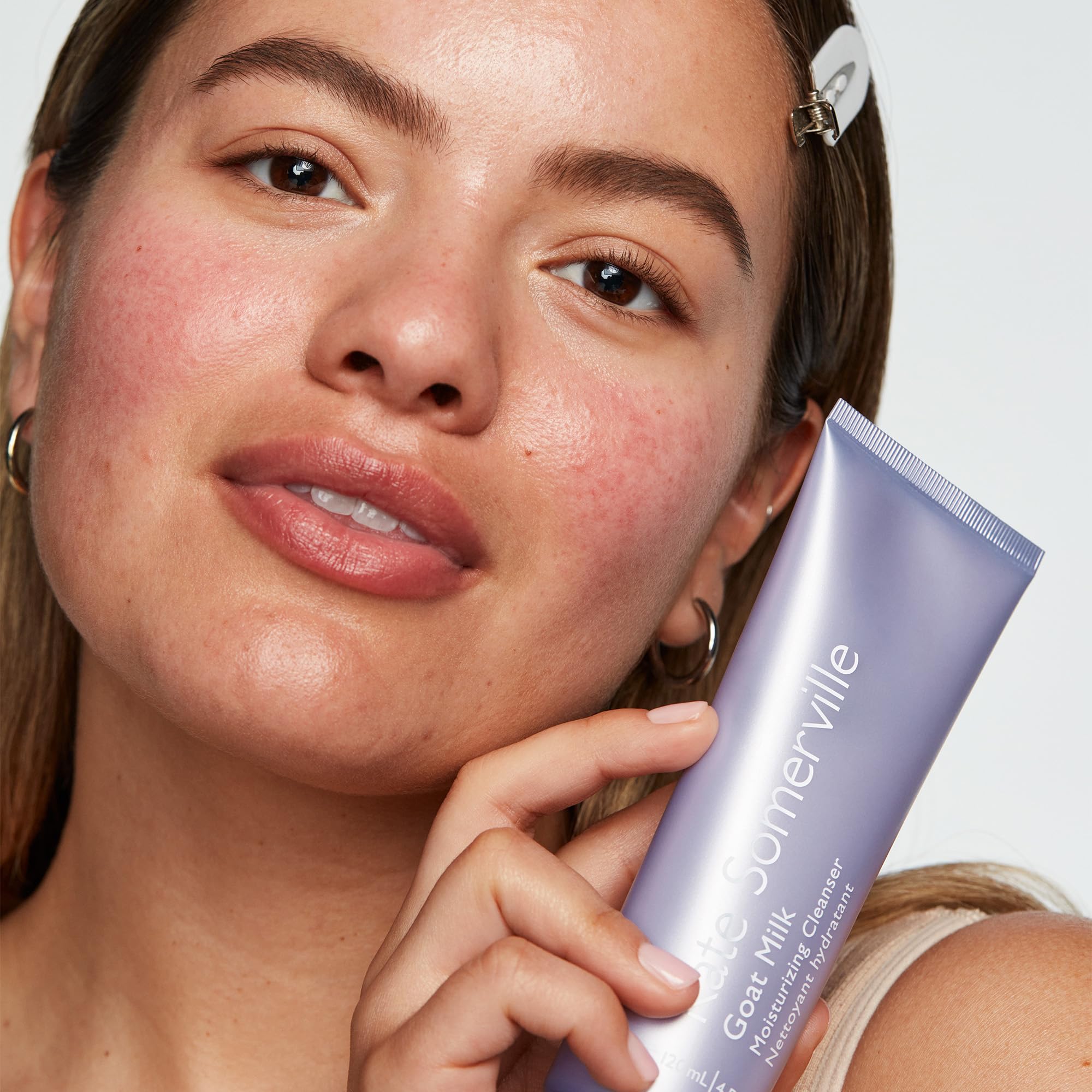Kate Somerville Barrier-Building Power Pair - Goat Milk Moisturizing Cleanser (4oz) & KateCeuticals® SuperCell Rejuvenating Peptide Serum (1oz) | Hydrating Skincare Set for Dry, Sensitive Skin | Morning & Night Routine Essentials