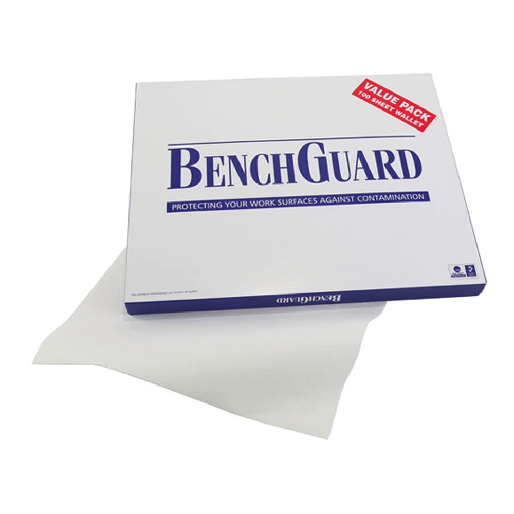 **504314-0002 Benchguard Lab Bench Top Protector Roll Dispenser – Extra Absorbent, 50m Length x 49cm Width – Ideal for Laboratories, Workshops & DIY Projects**