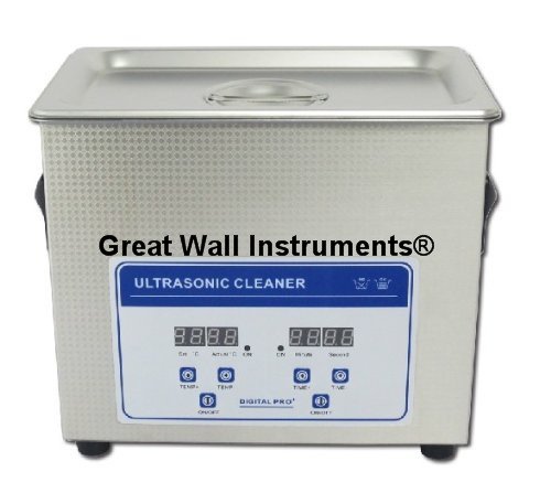 CGOLDENWALL 120W 3.2L Digital Ultrasonic Cleaner - Commercial Grade Jewelry & Eyeglass Cleaner with Timer & Heater, 110V/220V with Stainless Steel Basket - Perfect for Cleaning Rings, Watches, Dentures & Small Parts