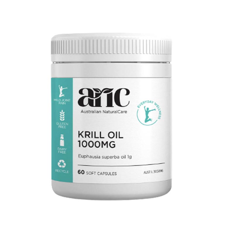 Premium Australian Krill Oil 1000mg - 60 Softgel Capsules for Heart, Brain & Joint Health - Omega-3 EPA DHA Supplement for Adults - Supports Cardiovascular & Cognitive Function - Daily Wellness Essential