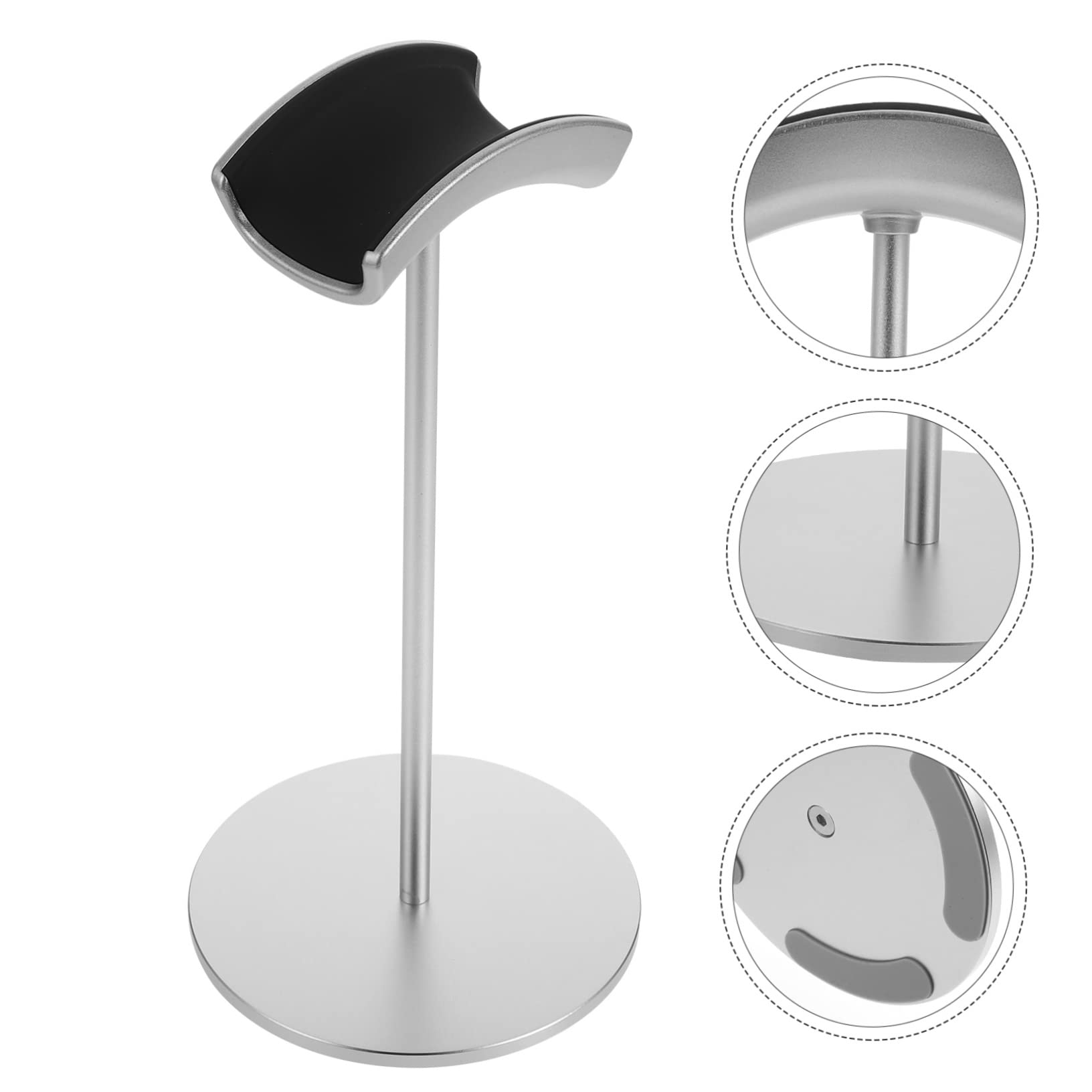 Premium Wireless Headphone Stand - Silver 28.5X12X12CM | Desktop Organizer for Gaming Headsets, Computer Accessories & Office Setup | Durable Headset Holder for Workstations, Home Office & Gaming Stations