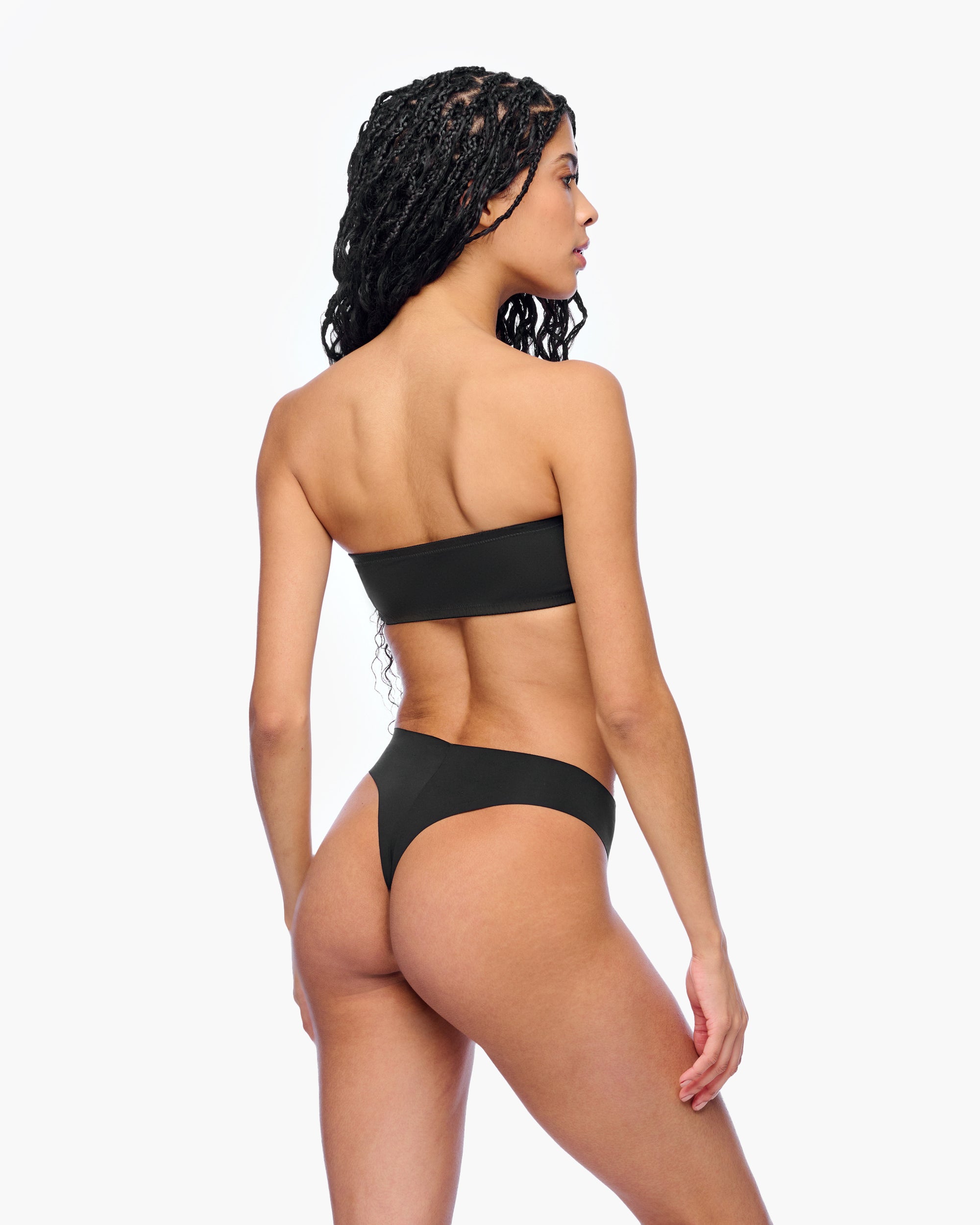 Wireless Micro Bandeau Bra - Seamless Comfort for Women - Black - Perfect for Yoga, Workouts & Everyday Wear