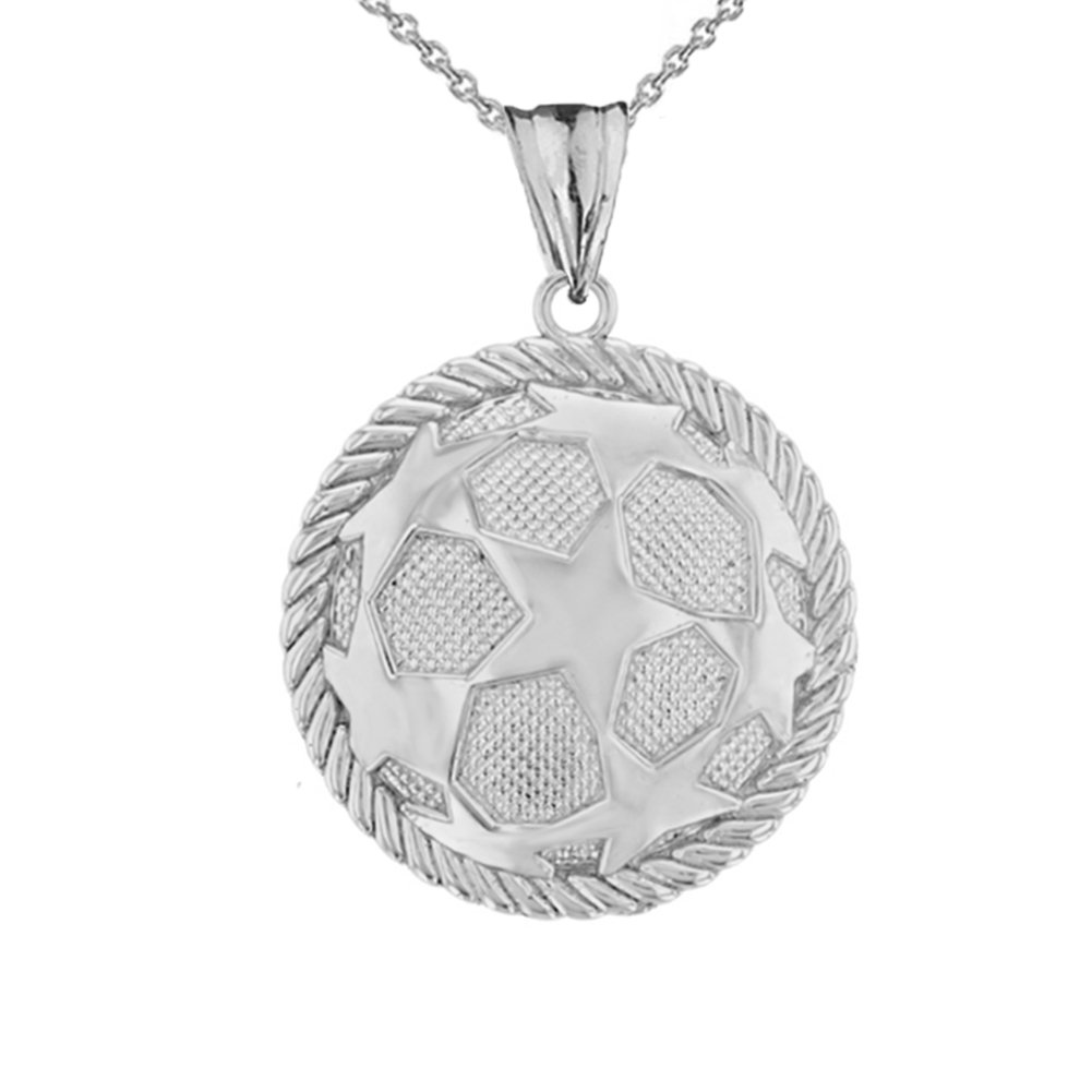 Sterling Silver Soccer Ball Necklace - Perfect for Sports Fans & Gifts