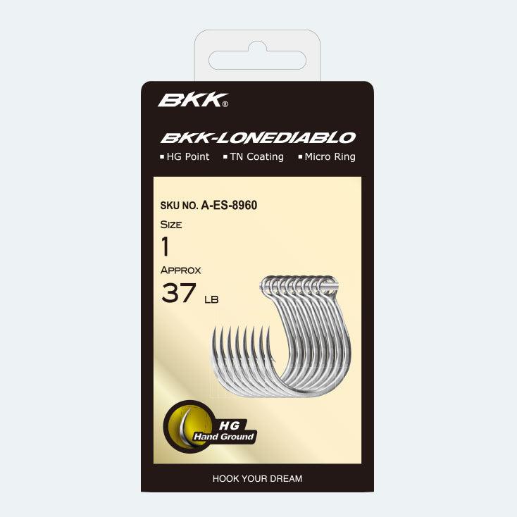 BKK Lonediablo Fishing Hooks - Sharp & Durable Saltwater & Freshwater Hooks for Bass, Trout, Catfish | Perfect for Offshore, Pier & Lake Fishing