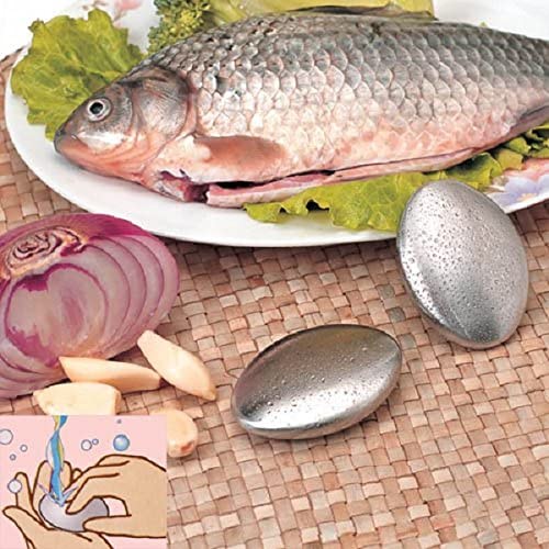 Premium Stainless Steel Odor Eliminator Bar - Remove Onion, Garlic & Fish Smells from Hands - Kitchen Deodorizing Soap with Holder for Fresh & Clean Cooking Experience