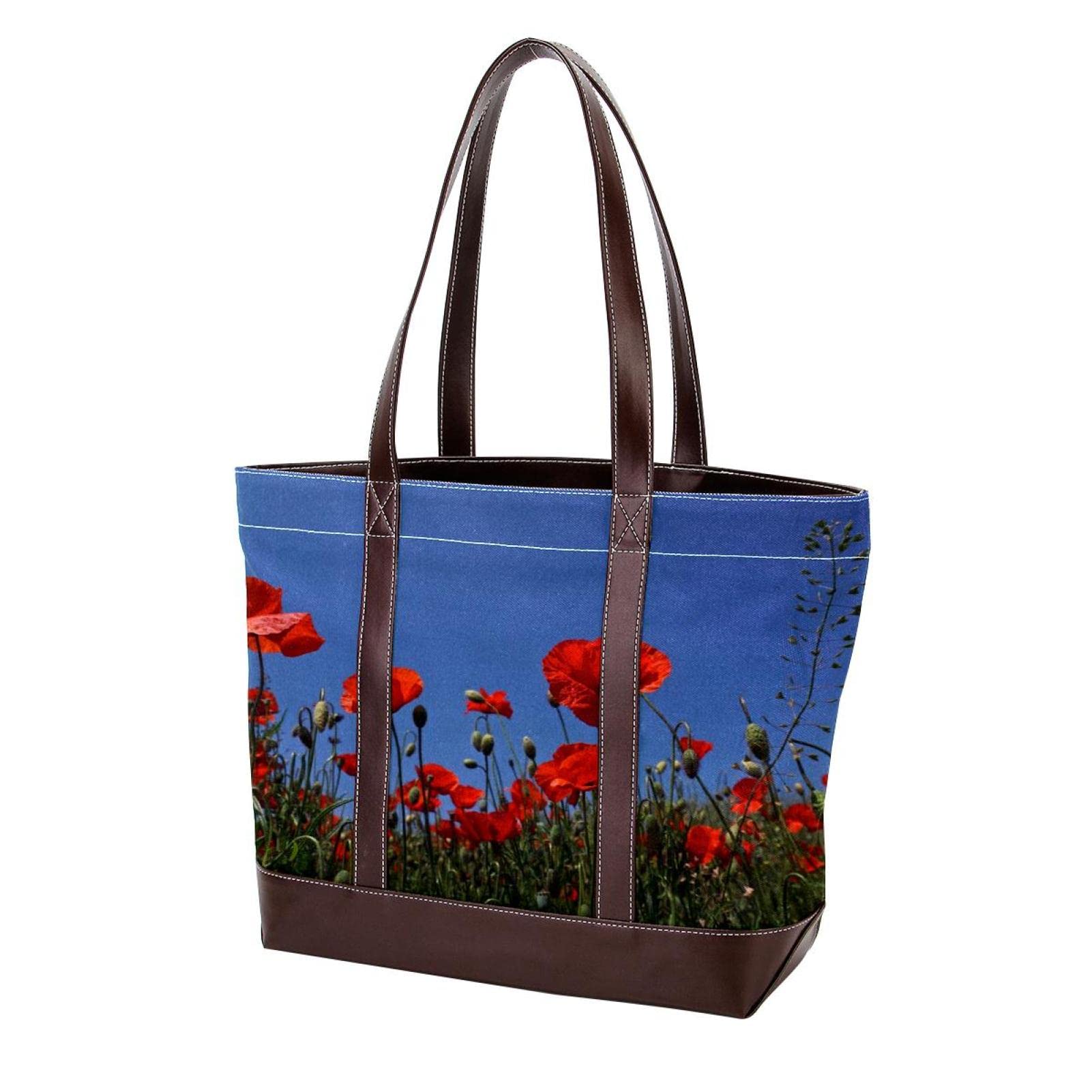 Japanese Carp Fish Wave Print Tote Bag - Large Leather Canvas Shoulder Bag for Women - Stylish Top Handle Satchel Hobo Purse - Perfect for Work, Travel, and Shopping