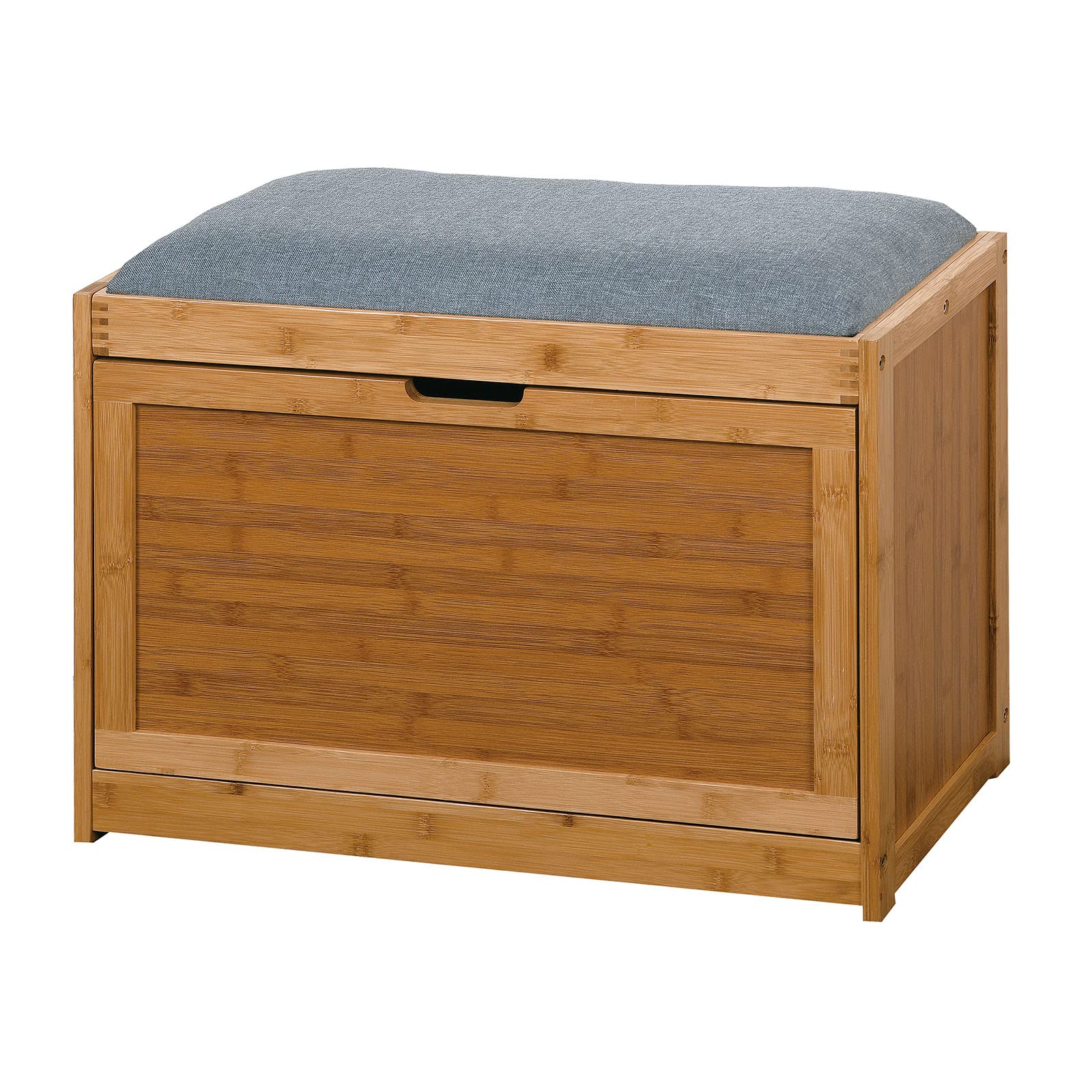 ADKINC 2-Tier Foldable Bamboo Shoe Bench with Storage Shelf - Entryway Organizer, Living Room Shoe Rack (24.8 x 11.6 x 18.9 Inches) - Perfect for Small Spaces, Hallway & Apartment Entry Organization
