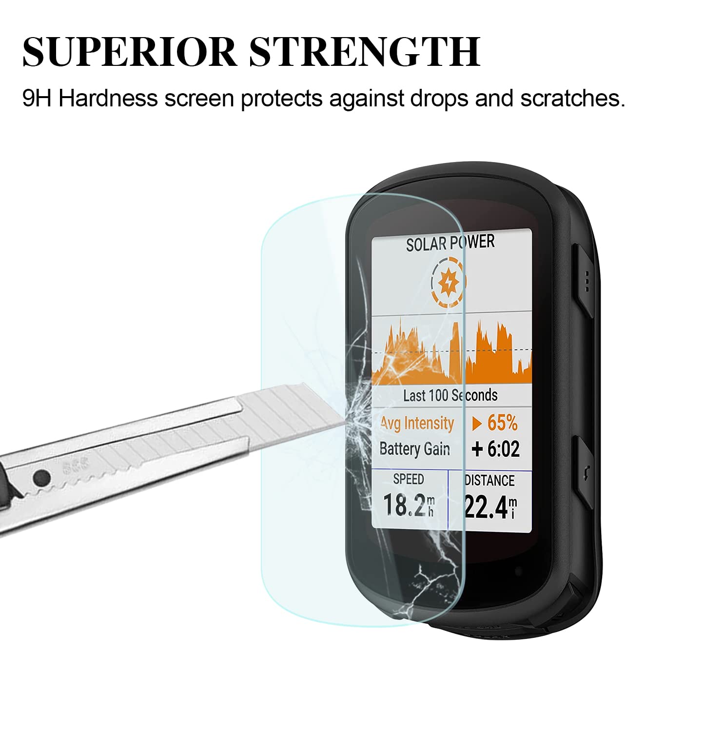 Garmin Edge 840/540 Screen Protector 2Pack, 9H Tempered Glass for Cycling GPS