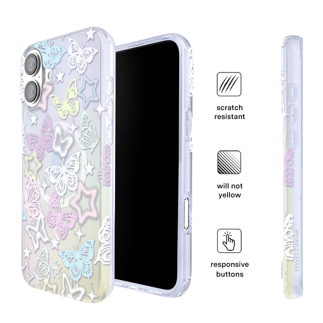 Butterfly Fantasy iPhone Case - Elegant Floral Design Protective Cover for iPhone 13/14/15 - Perfect for Everyday Use, Travel & Gifts