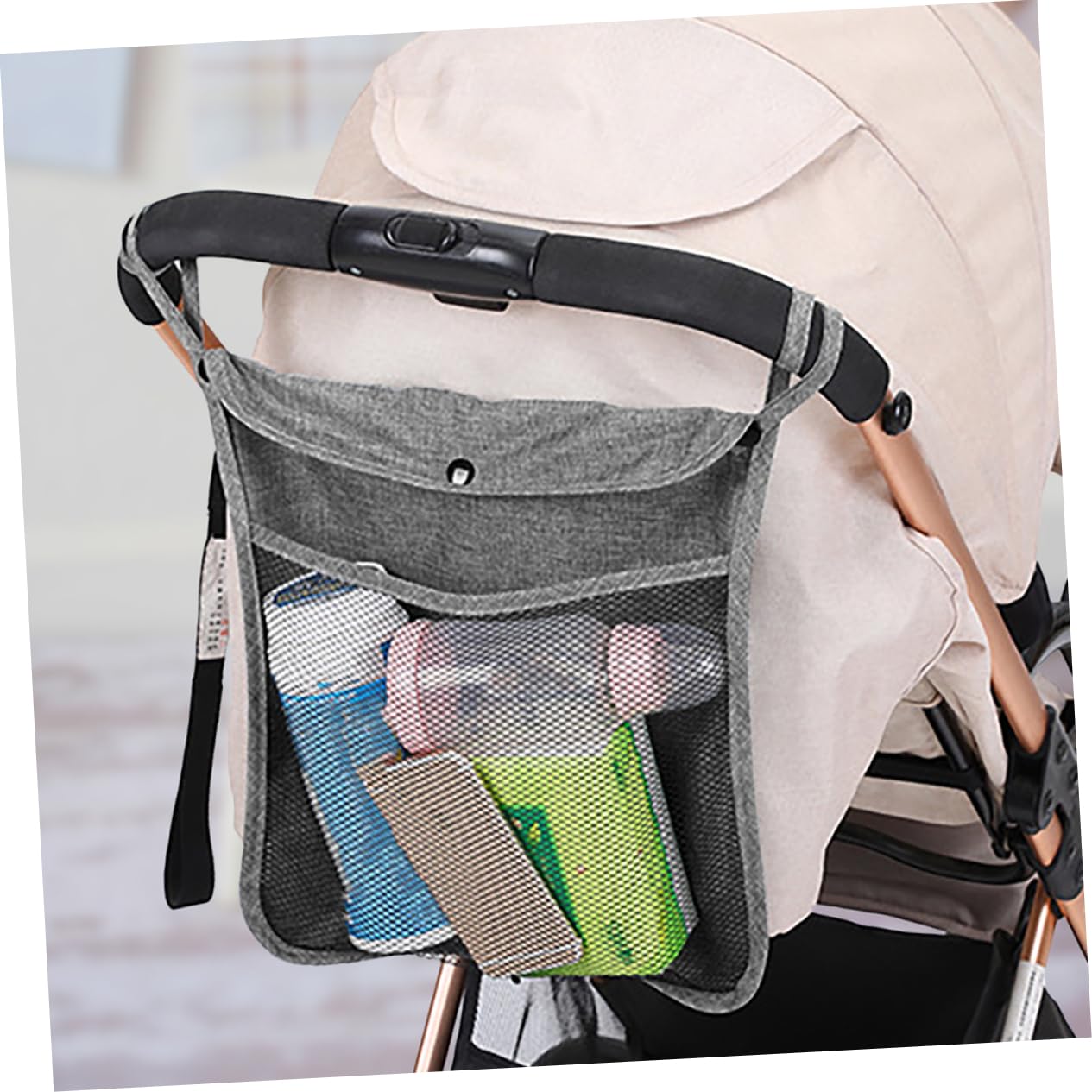 WATIIFUFU Stroller Organizer Bag - Baby Travel Accessories for Snacks, Toys & Essentials | Portable Diaper Caddy for Strollers, Car Seats & Shopping Carts | Keep Baby Items Neat On-the-Go
