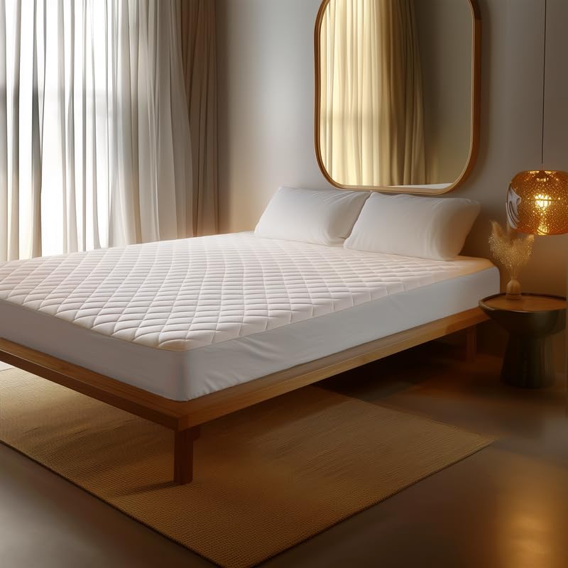 Sleep & Beyond myProtector 2-in-1 Washable Mattress Protector with Natural Wool Filling - Breathable, Waterproof, Fits up to 18