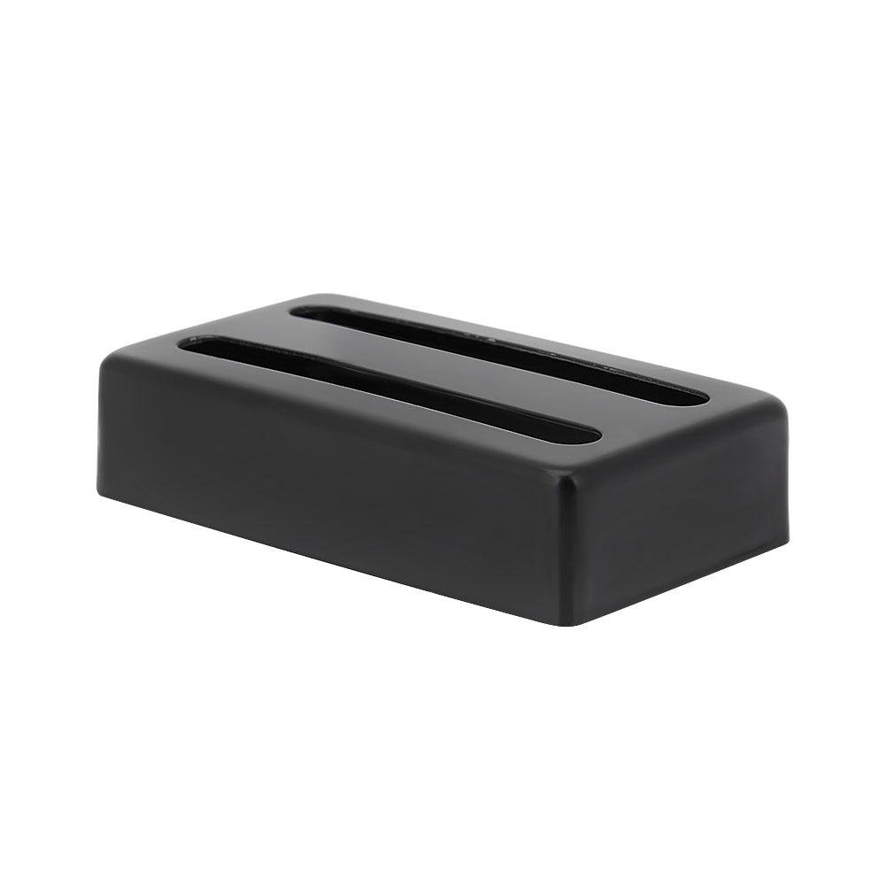 Dilwe Two Slot Metal Humbucker Pickup Cover for Electric Guitar - Brass Construction, Black Finish | Perfect for Blues, Rock & Jazz Performances