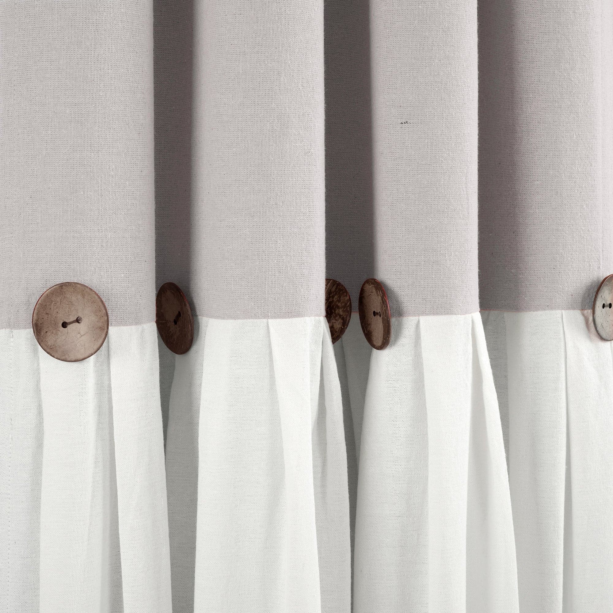 Blackout Linen Curtain Panels with Button Lining - 100% Light Blocking Window Drapes for Bedroom & Living Room Privacy & Sleep