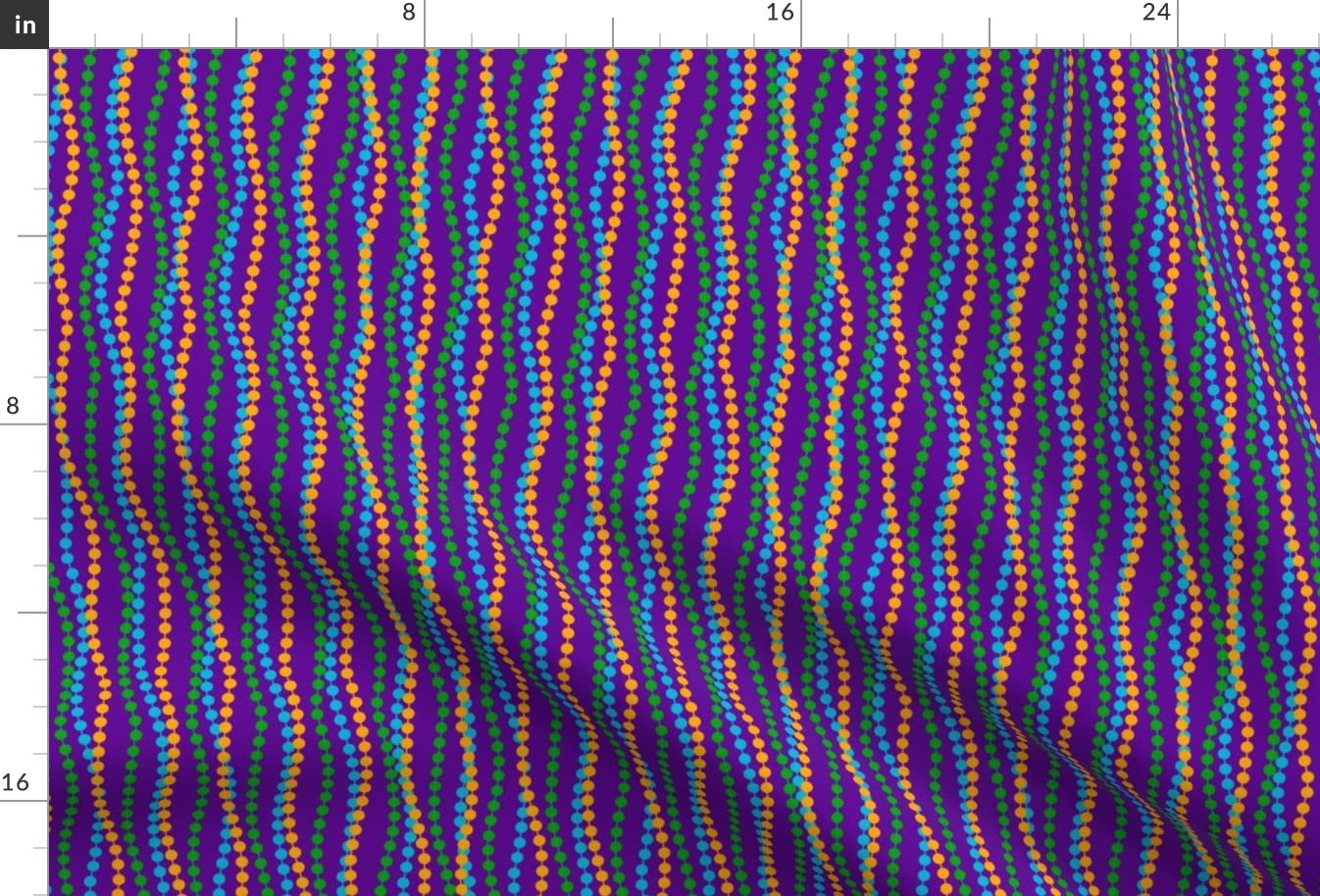 Vibrant Mardi Gras Beads Printed Minky Fabric by The Yard - Soft Plush Fabric for Baby Blankets, Quilt Backing & Sewing Projects - Perfect for DIY Crafts, Nursery Decor & Cozy Home Textiles