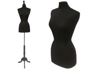 ROXYDISPLAY™ Female Mannequin with Black Tripod & Wooden Base (JF-F2/4BK+BS-02BKX) - Perfect for Boutique Display, Fashion Photography & Retail Store Decor