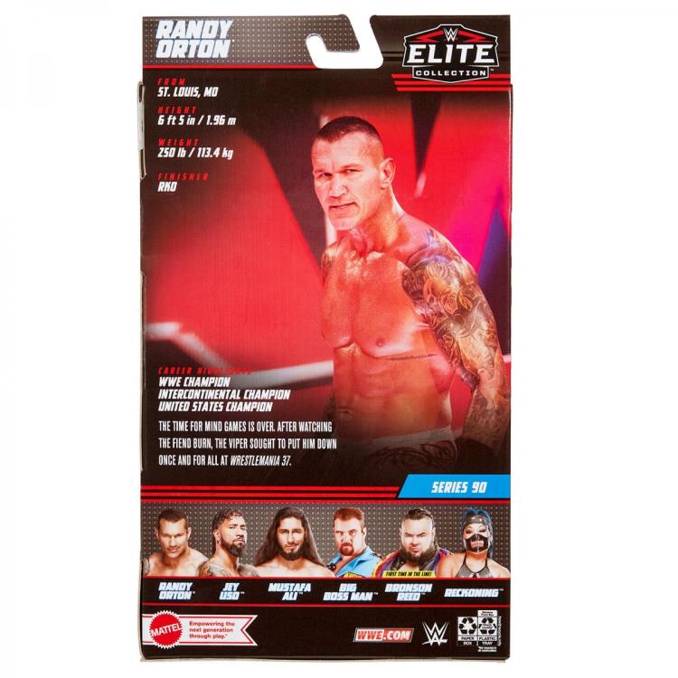 WWE Elite Collection Series 90 Randy Orton Action Figure - Authentic Wrestling Collectible for Display & Play - Perfect for Fans, Collectors & Birthday Gifts