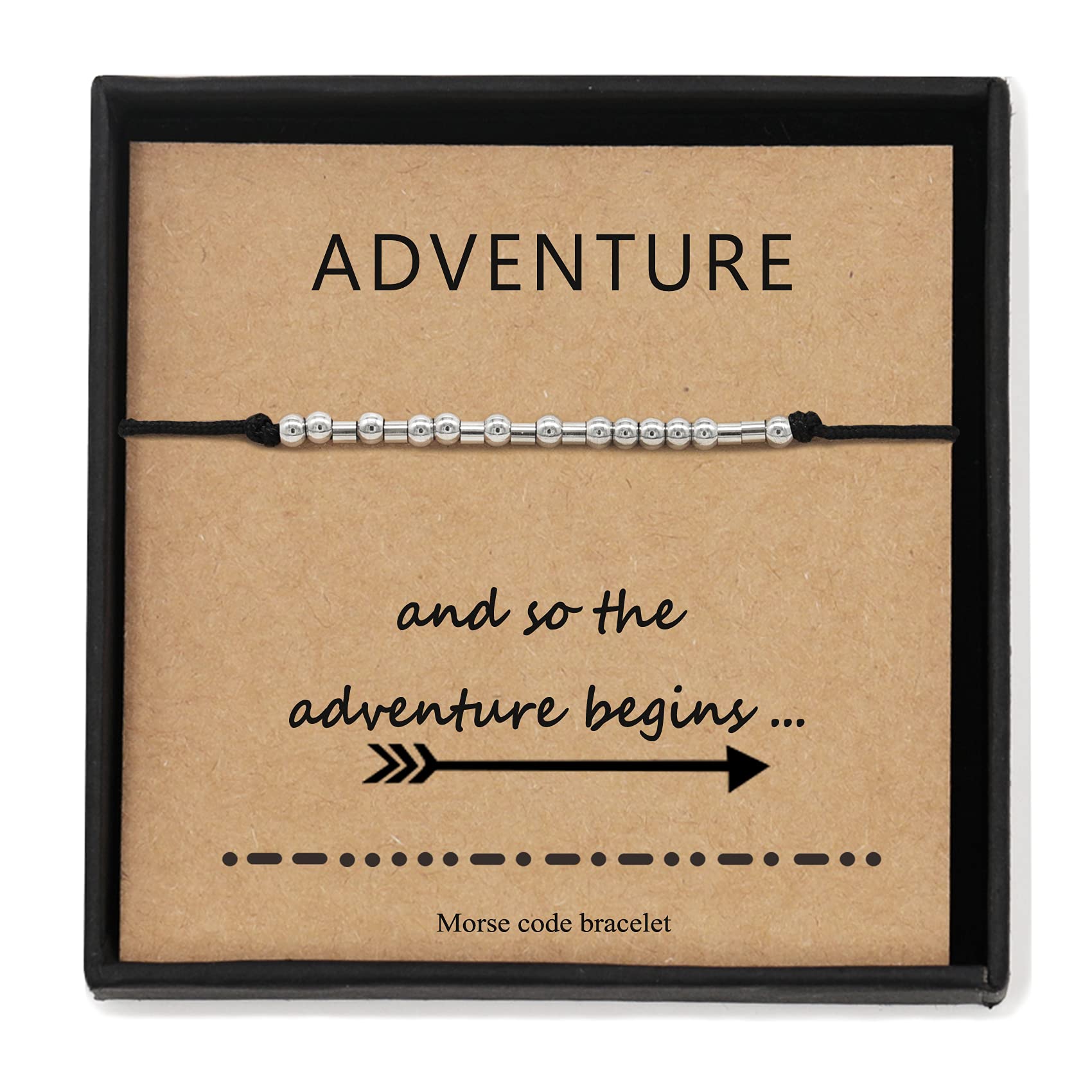 Morse Code Bracelet for Women & Men - Meaningful Gift with Card for Best Friend, Couple, Sisters & Family - Perfect for Birthdays, Anniversaries & Special Occasions