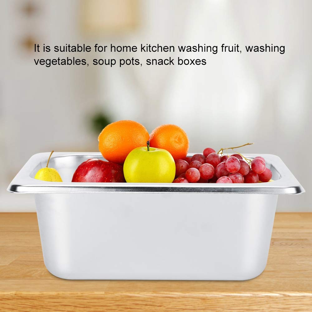 Stainless Steel Countertop Food Serving Display Pan - Square Steam Table Pan & Smoker Water Pan for Buffet, Hotel, Restaurant (Ideal for Catering, Food Warming & Banquet Serving)