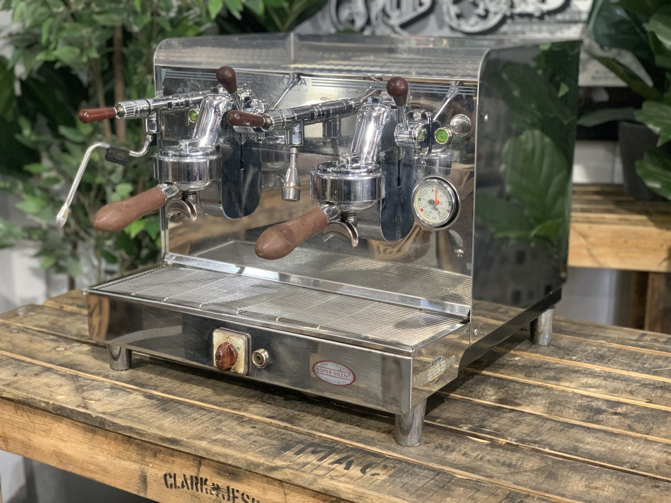 Elektra Sixties T3 Compact 2 Group Espresso Machine - Premium Stainless Steel for Home & Cafe Use