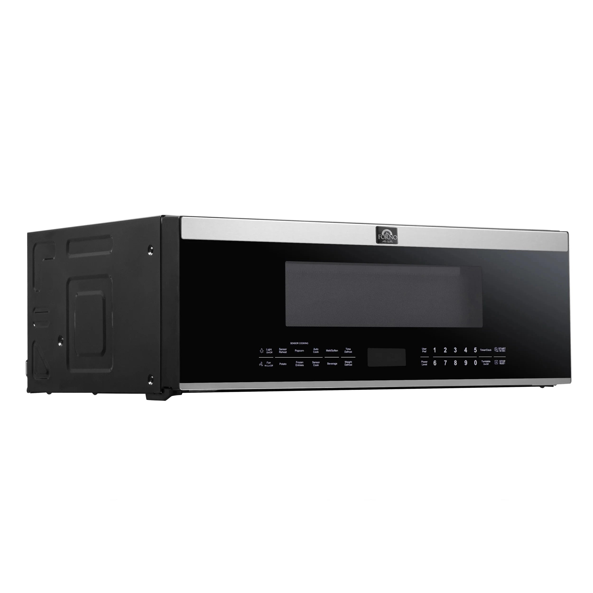 **Forno Padula 30-Inch Over The Range Microwave - Stainless Steel, FOTR3080 - Built-In Vent Hood & Space-Saving Design for Modern Kitchens**    *(Use Case: Perfect for small kitchens, apartments, or homes needing a sleek, space-saving microwave with powerful ventilation.)*