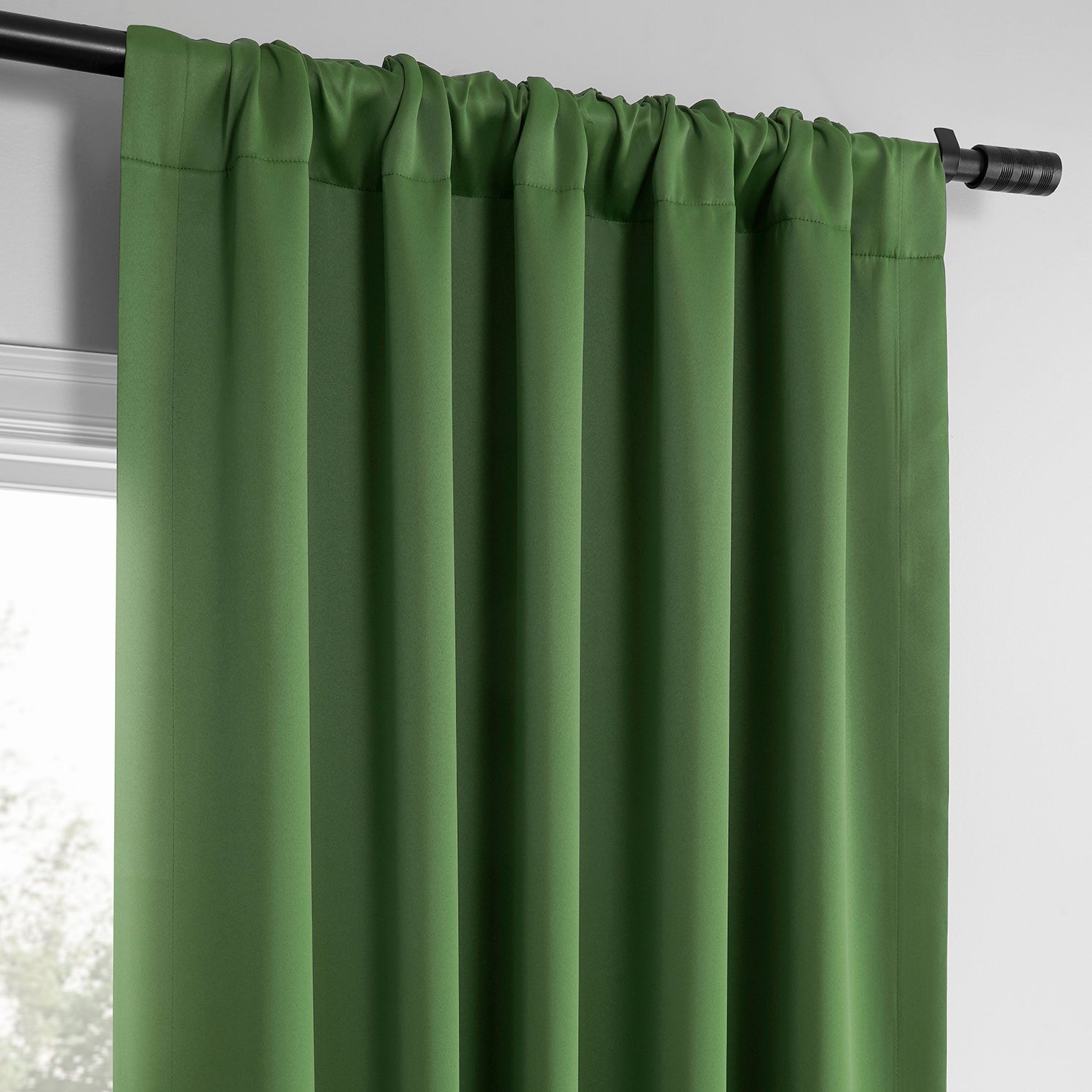 Dark Olive Green Blackout Curtains Set of 2 Panels - Thermal Insulated Noise Reducing Window Drapes for Bedroom, Living Room & Nursery