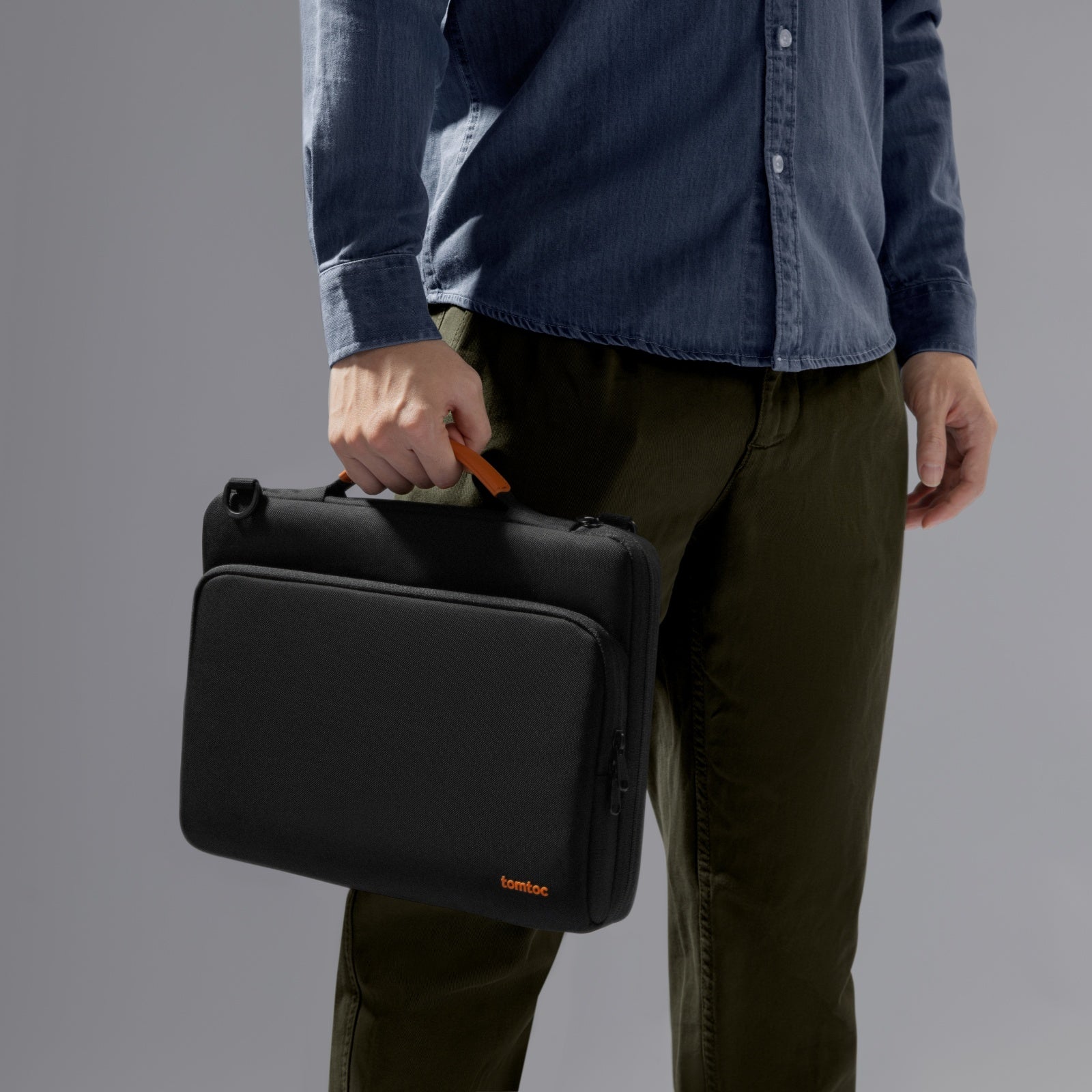 Defender A40 Laptop Shoulder Bag for 14 Inch MacBook Pro - Waterproof & Shockproof Computer Briefcase - Perfect for Business Travel, Commuting & College Students