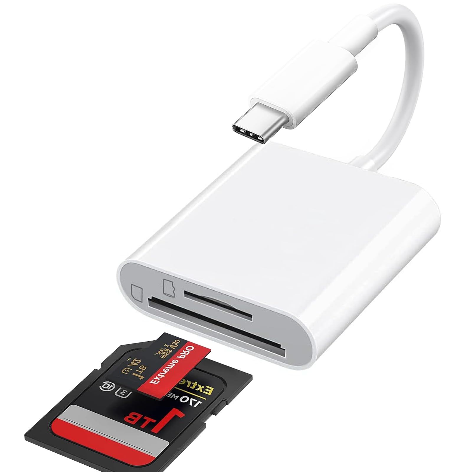 2-in-1 USB C SD Card Reader - High Speed Memory Card Adapter for MacBook, iPad Pro, Samsung Galaxy - Perfect for Photographers & Content Creators