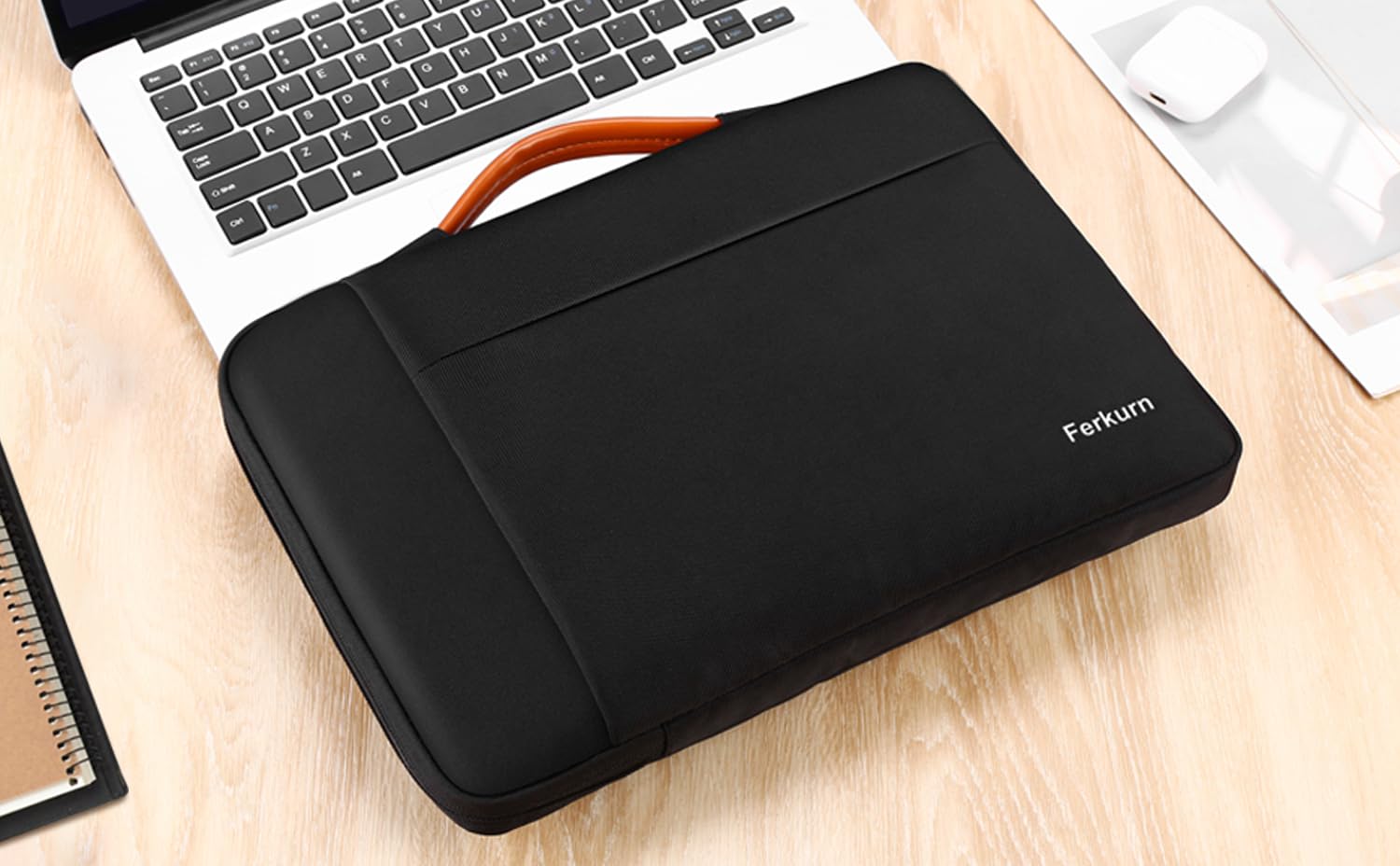 Ferkurn 15.6 Inch Waterproof Laptop Sleeve Case - Compatible with MacBook Air 15 M3/M2 (2023-2024), MacBook Pro 15/16 (2019-2023), HP Envy x360, Dell XPS 15, Lenovo & Asus - Perfect for Travel, Office & School Use