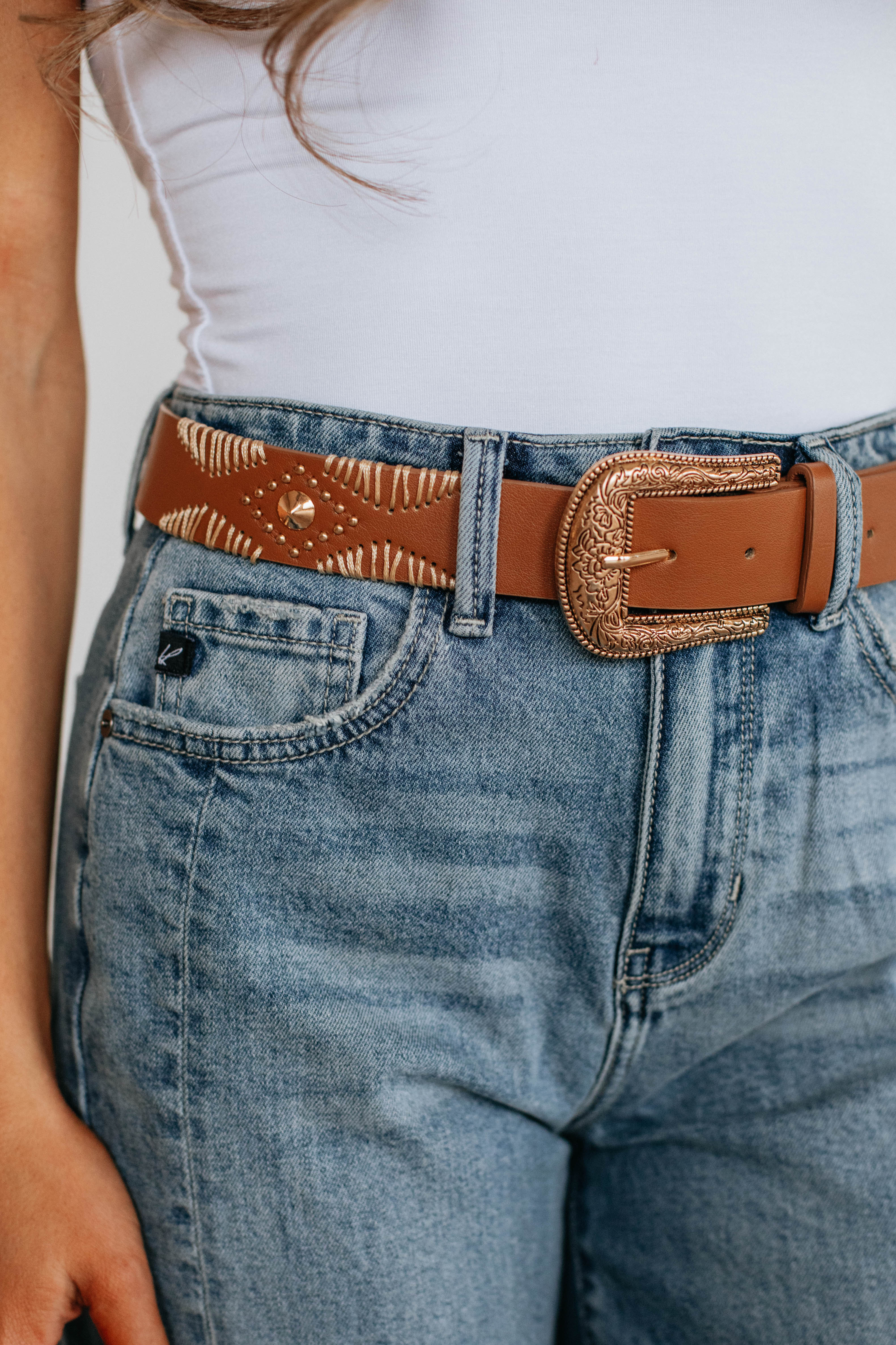 Alida Genuine Leather Belt for Women - Mocha Brown Adjustable Waist Strap - Perfect for Office, Casual Wear & Jeans