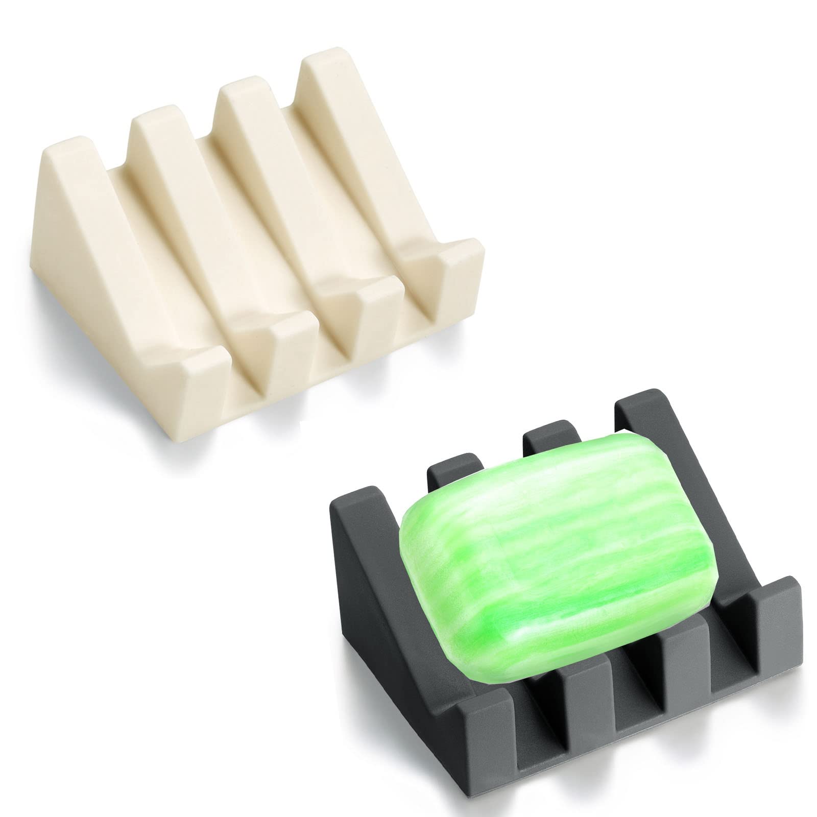 Premium Soap Dish Holder for Shower & Bathroom - Durable Soap Tray for Kitchen, Bathtub - Keeps Soap Dry & Extends Soap Life - Easy to Clean & Rustproof (Perfect for Bathroom Countertops, Shower Shelves & Kitchen Sinks)