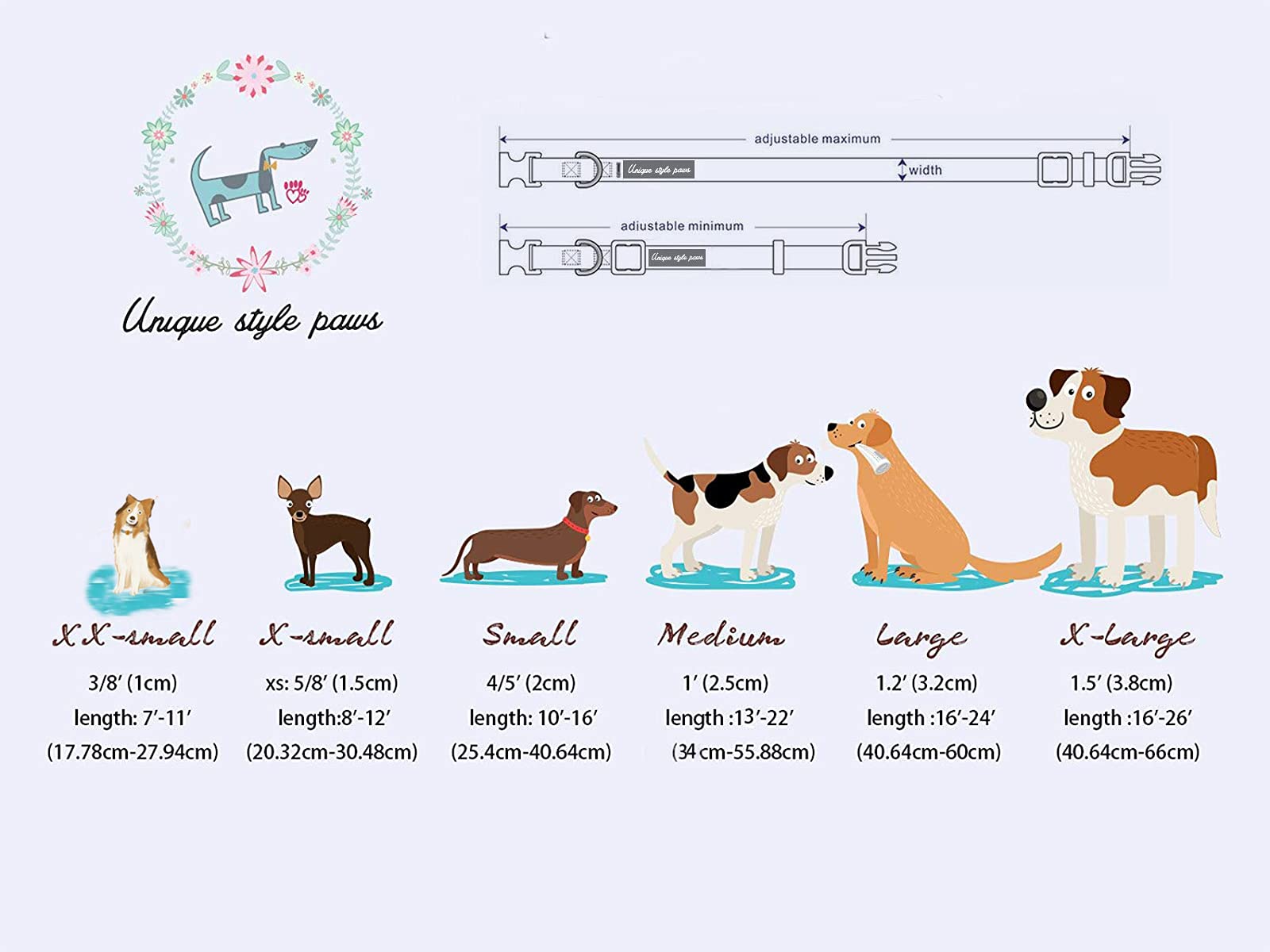 Easter Dog Collar with Flower Design - Adjustable Pet Collar for Small Medium Large Dogs | Unique Paws Style for Girl Puppies | Perfect for Spring Walks, Easter Photos & Special Occasions