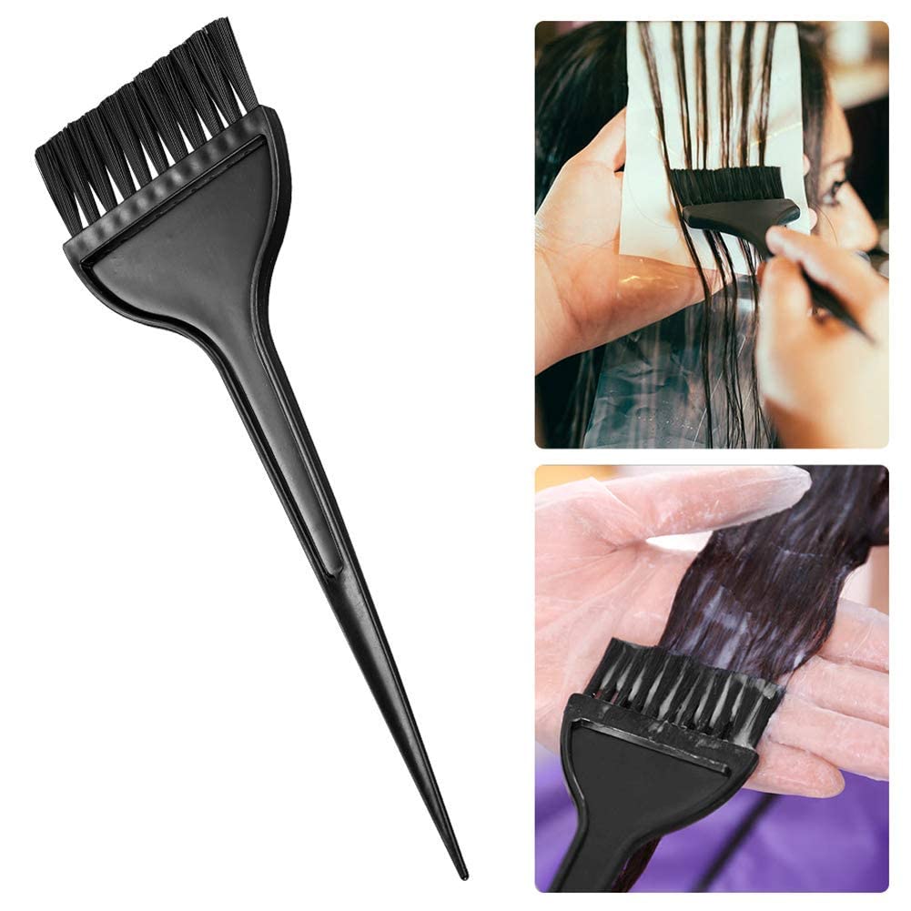 ZAUKY Professional Barber Comb - Black Carbon Fiber Fine Tooth Hair Cutting Comb with Hair Dye Brush | Styling, Coloring & Haircut Tools for Salon & Home Use