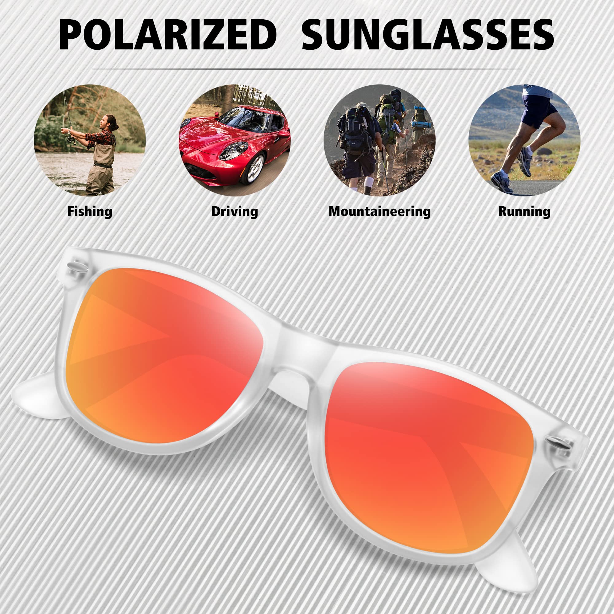 MEETSUN Polarized Sunglasses for Men & Women - Classic Retro UV400 Protection Driving Shades - Perfect for Outdoor Activities, Beach, Fishing & Road Trips