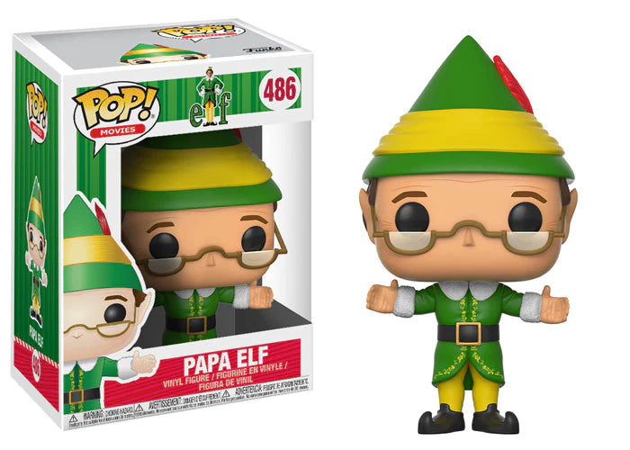 Papa Elf #486 Christmas Decoration - Festive Holiday Decor for Home, Office & Christmas Tree | Perfect for Elf on the Shelf & Holiday Displays