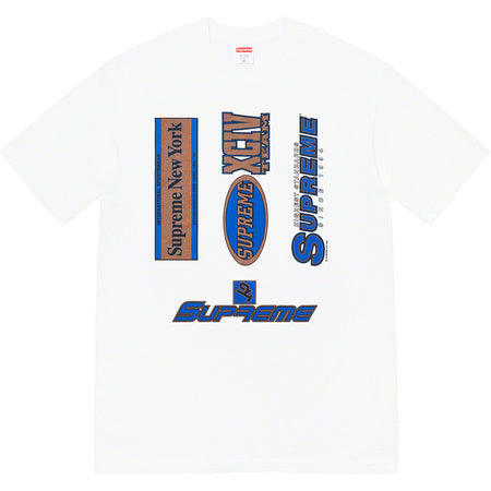 Supreme Multi Logo T-Shirt for Men - White Cotton Streetwear Tee - Perfect for Casual Wear, Street Style & Urban Fashion