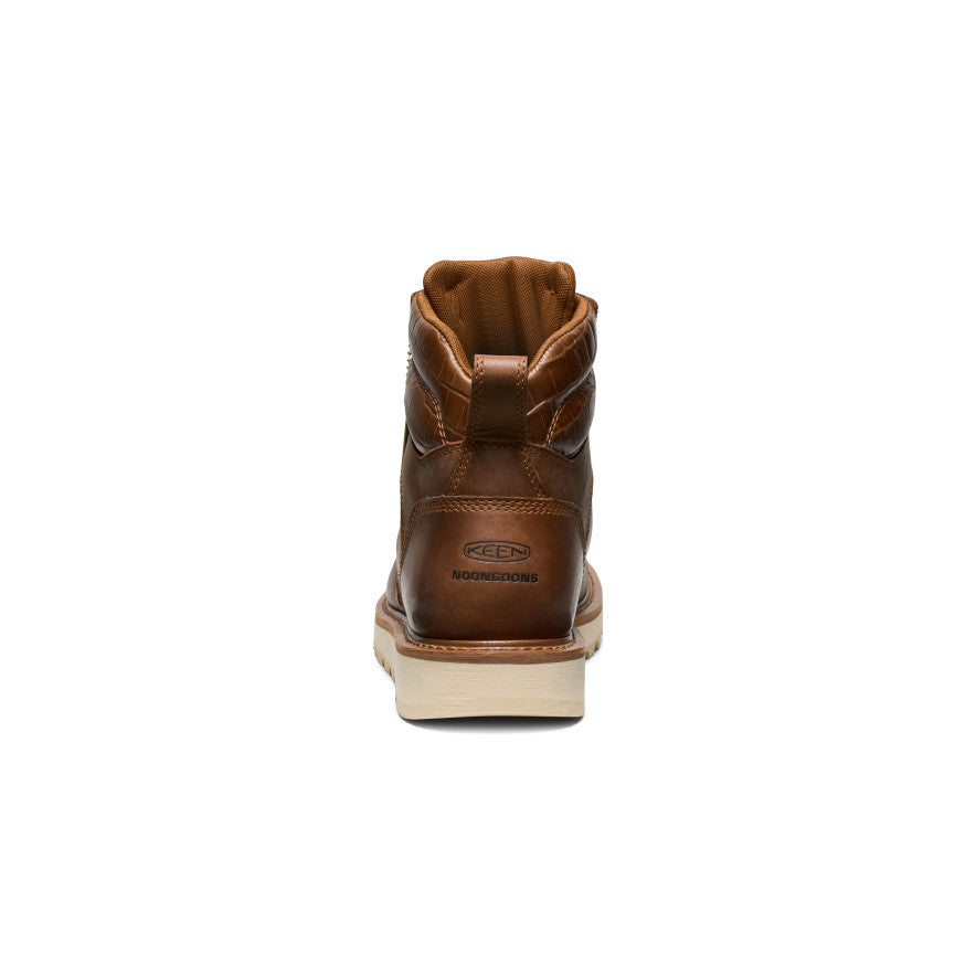 Men's Cincinnati 6 Soft Toe Work Boots - Leather Brown & Off White | Durable Safety Boots for Construction, Hiking & Outdoor Work