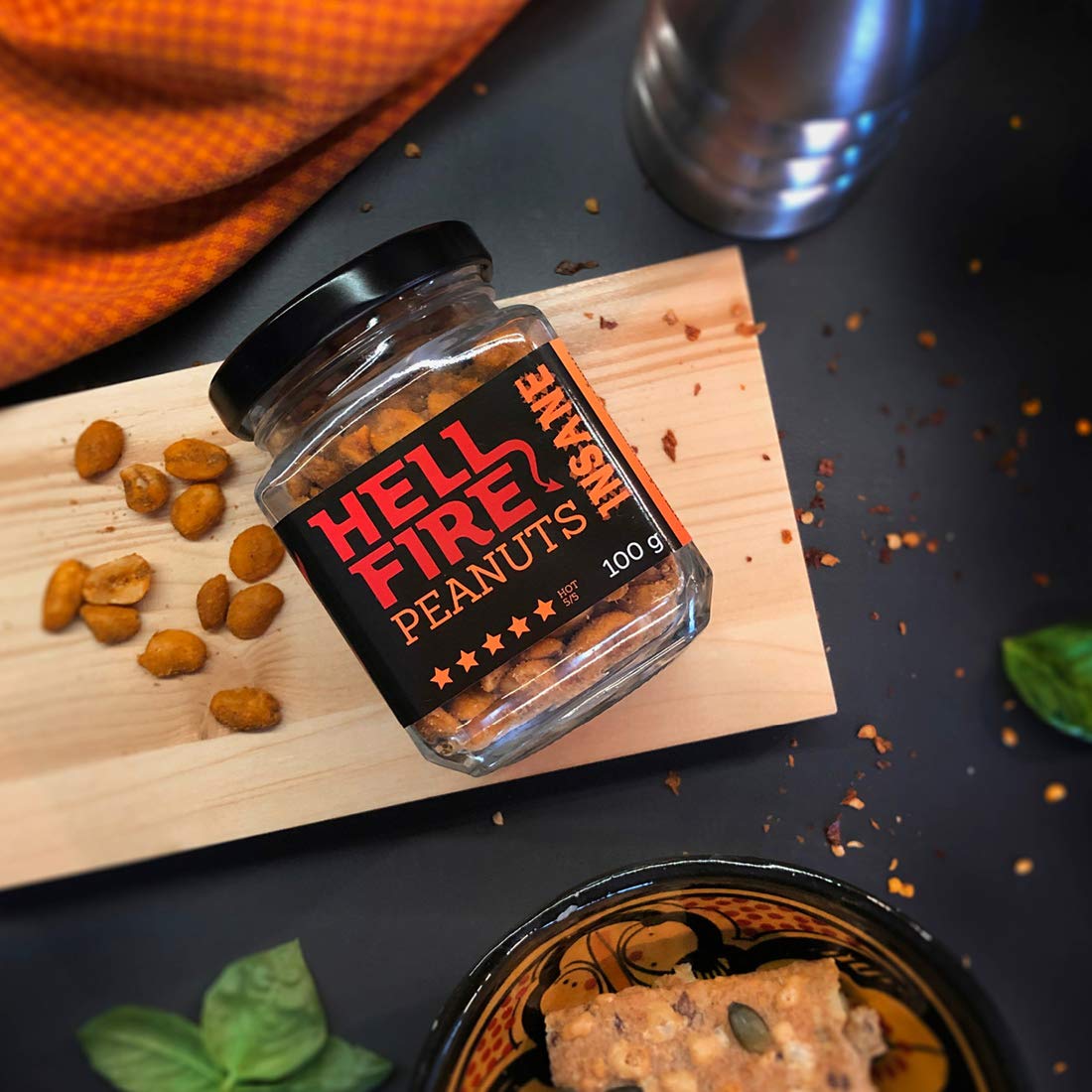 Hellfire Peanuts 100g - Carolina Reaper Spicy Snacks for Bold Food Lovers