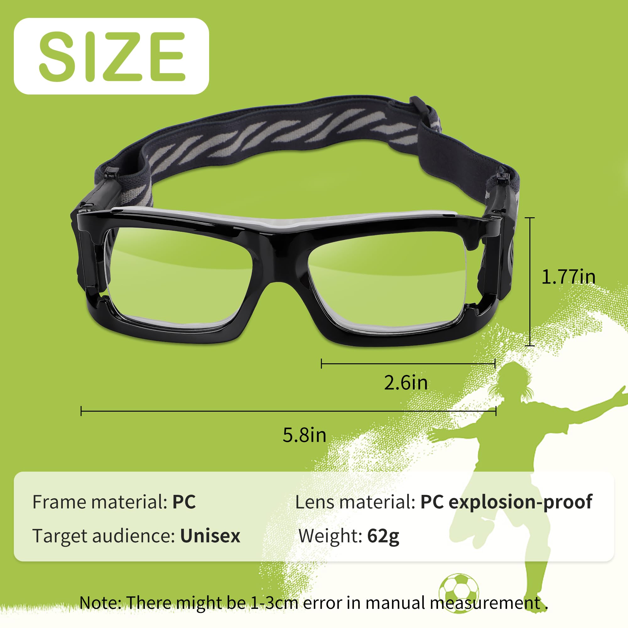 Best Sports Goggles for Men - Protective Safety Glasses for Basketball, Football & Impact Sports - Adjustable Shock-Resistant Eyewear for Active Lifestyles (Perfect for Indoor/Outdoor Games & Training)