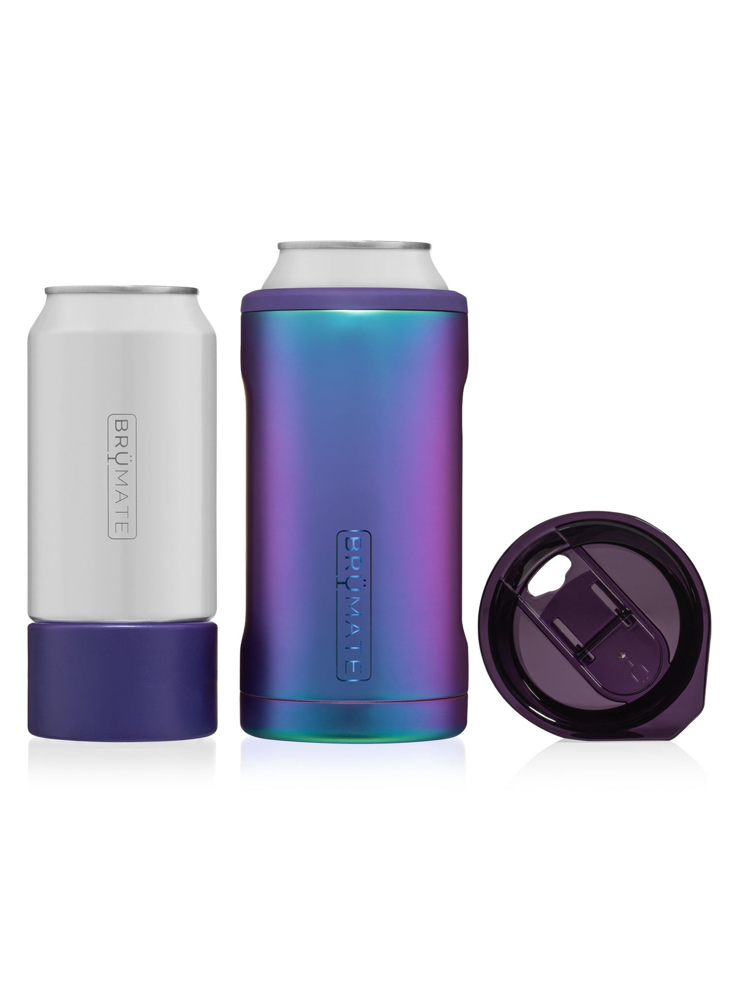 BRUMATE HOPSULATOR TRIO Insulated Beer Growler Set - Dark Aura Color, Leak-Proof & Temperature Control - Perfect for Camping, Tailgating & Outdoor Adventures (Clearance Sale)