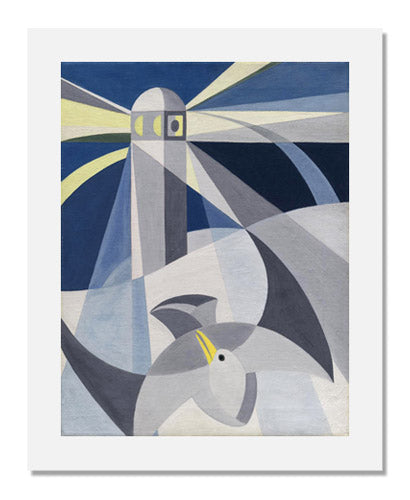 Ida Ten Eyck O'Keeffe Lighthouse Art Print - Variations on a Lighthouse Theme III - Coastal Wall Decor for Living Room, Bedroom or Office