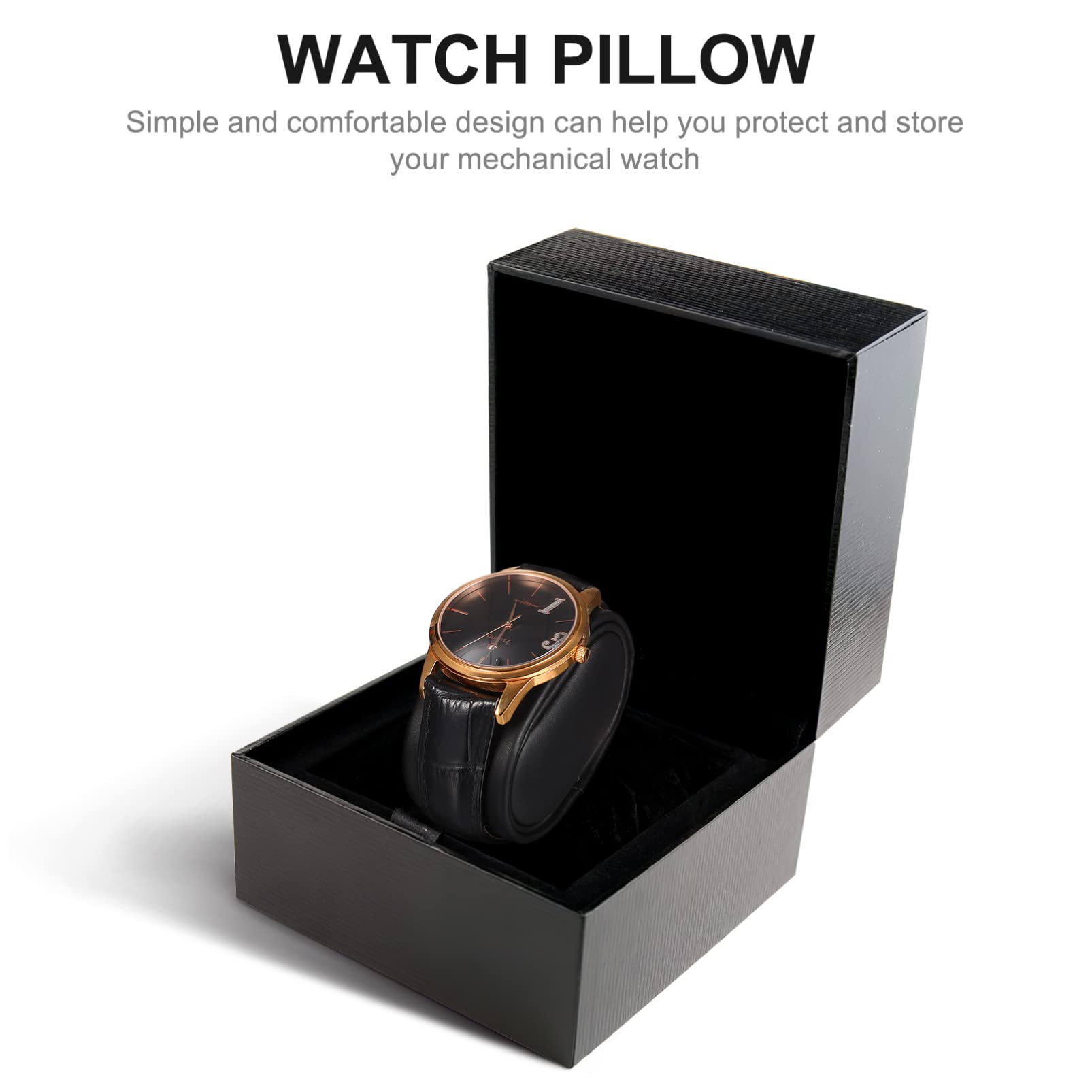 4 Pcs PU Leather Watch Winder Pillows - 2.6×1.7×1.3 Inch for Watch Display & Storage