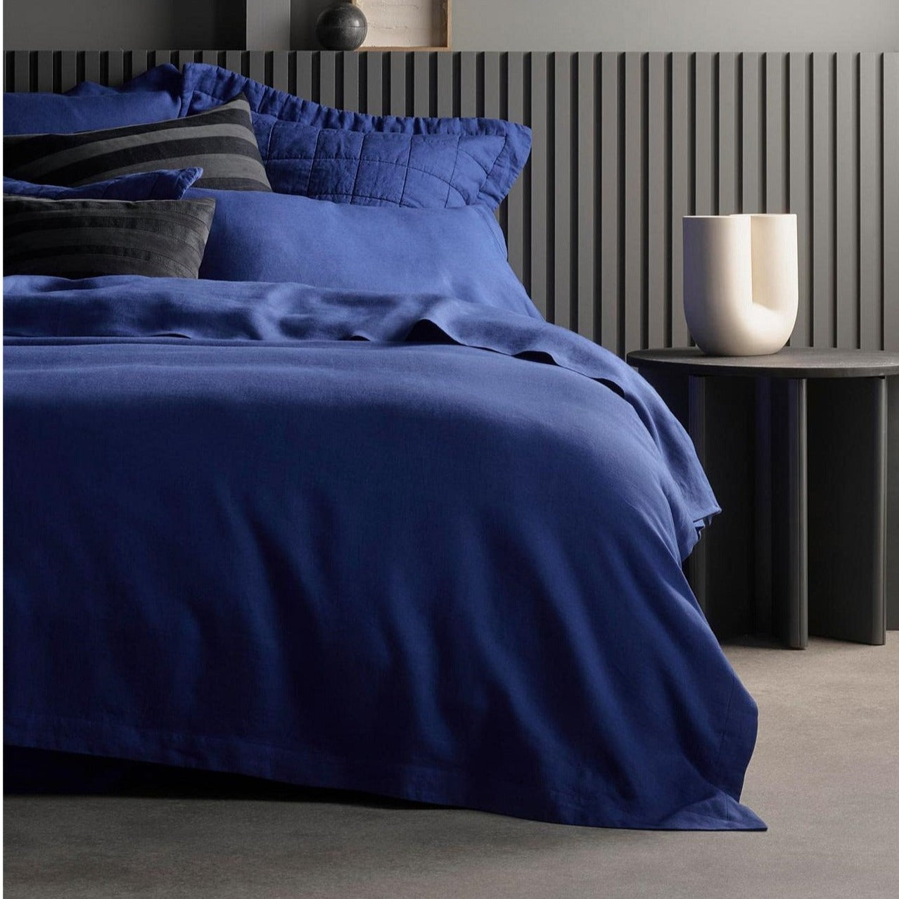 Sheridan Abbotson Cobalt Blue Linen Pillowcase Set of 2 - Premium Tailored Bedding for Luxury Hotels & Upscale Home Decor