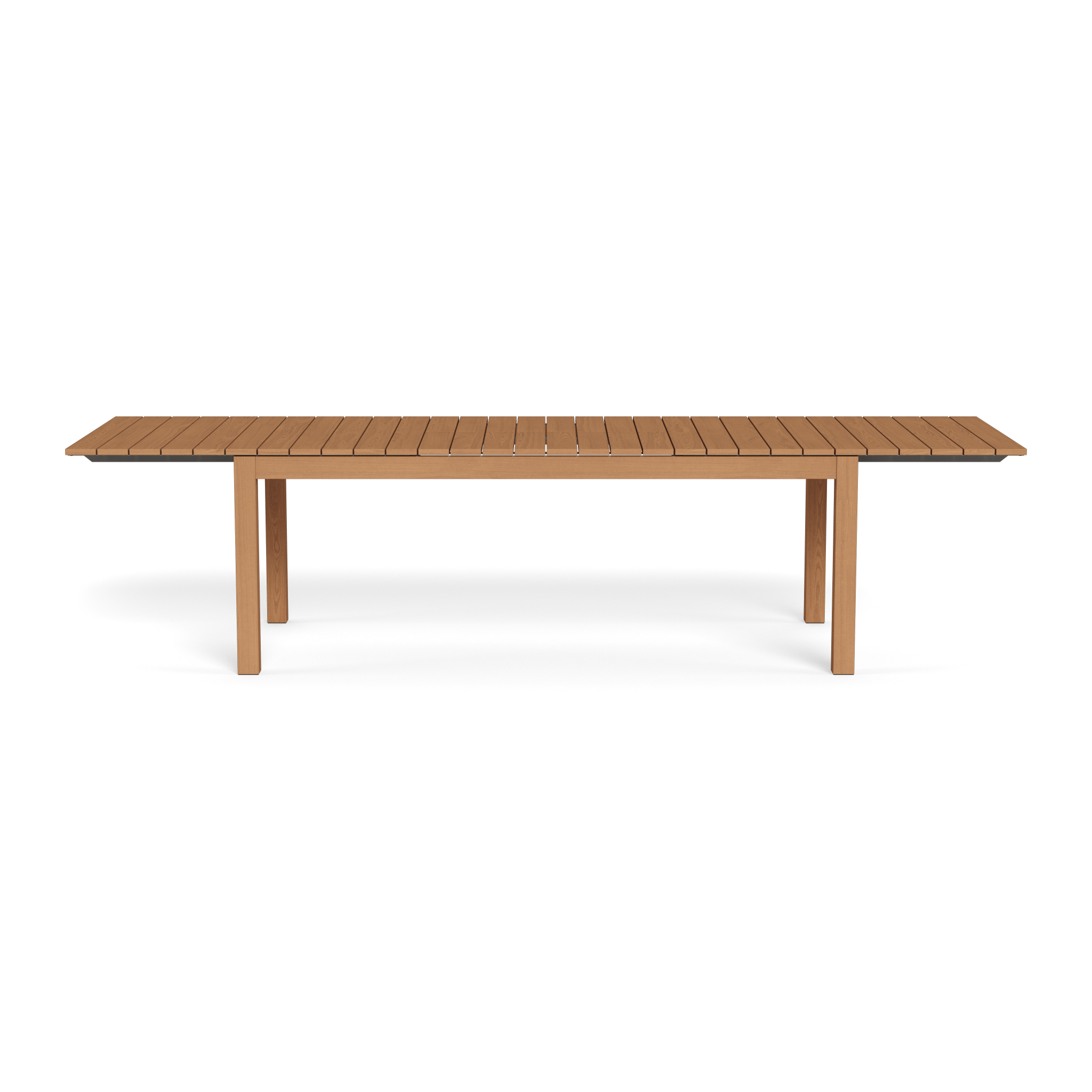 Pacific Teak Extension Dining Table - Expandable Solid Wood Table for 6-10 People - Perfect for Family Gatherings & Dinner Parties