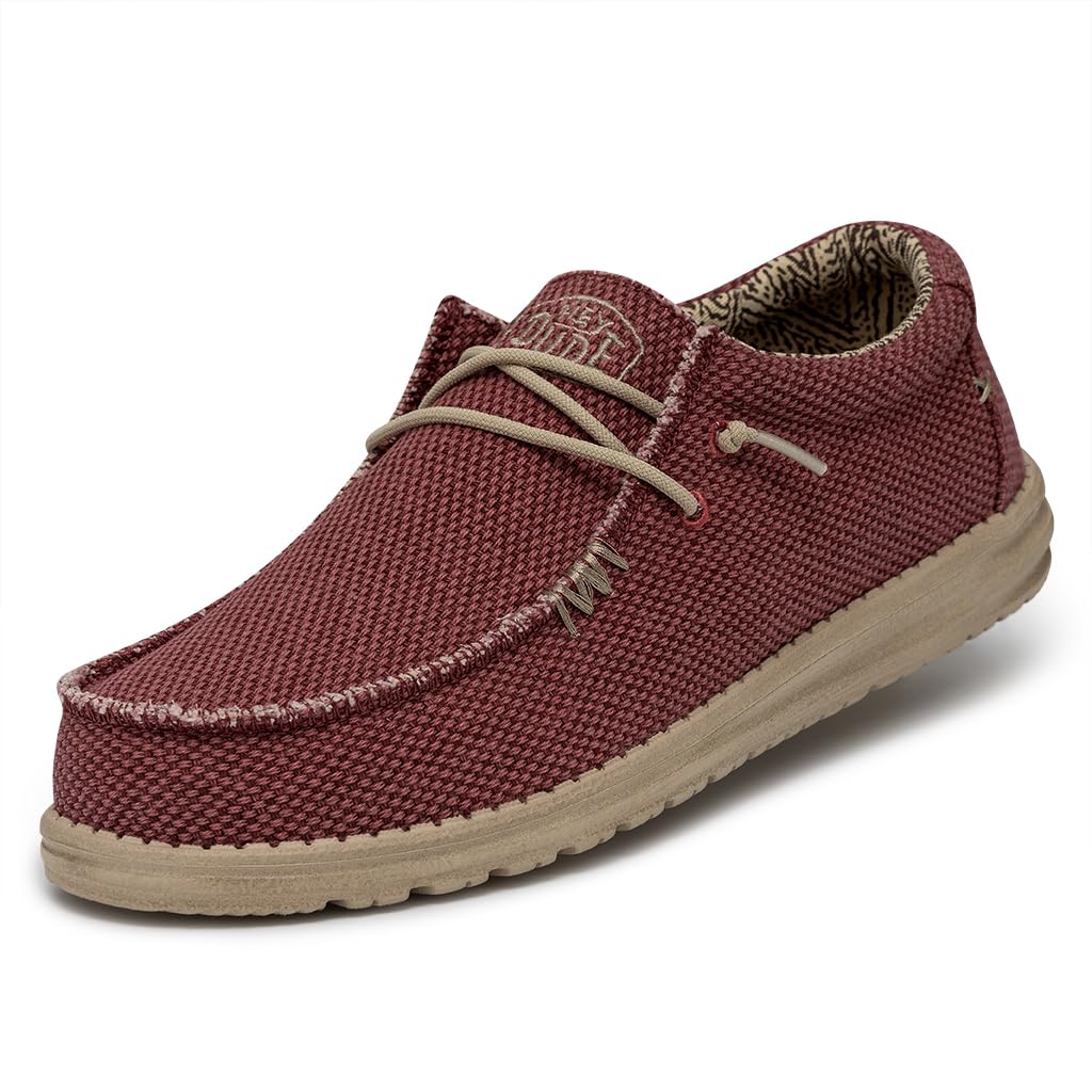 Hey Dude Men's Wally Stitch Loafers - Comfortable & Lightweight Slip-On Shoes for Men | Perfect for Casual Wear, Travel & Everyday Comfort