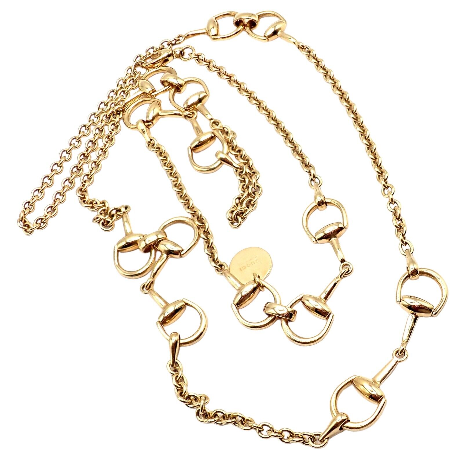 Authentic Gucci 18k Yellow Gold Horsebit 34.5