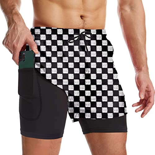 Black and White Checkerboard Flag Line