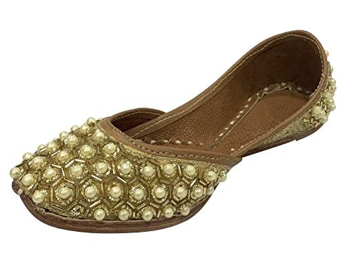 **Ethnic Punjabi Mojari Juttis for Girls – Comfortable Toddler/Little Kid/Big Kid Ballerina Flat Shoes – Traditional Indian Jooti Jutties – Perfect for Weddings, Parties & Cultural Events**
