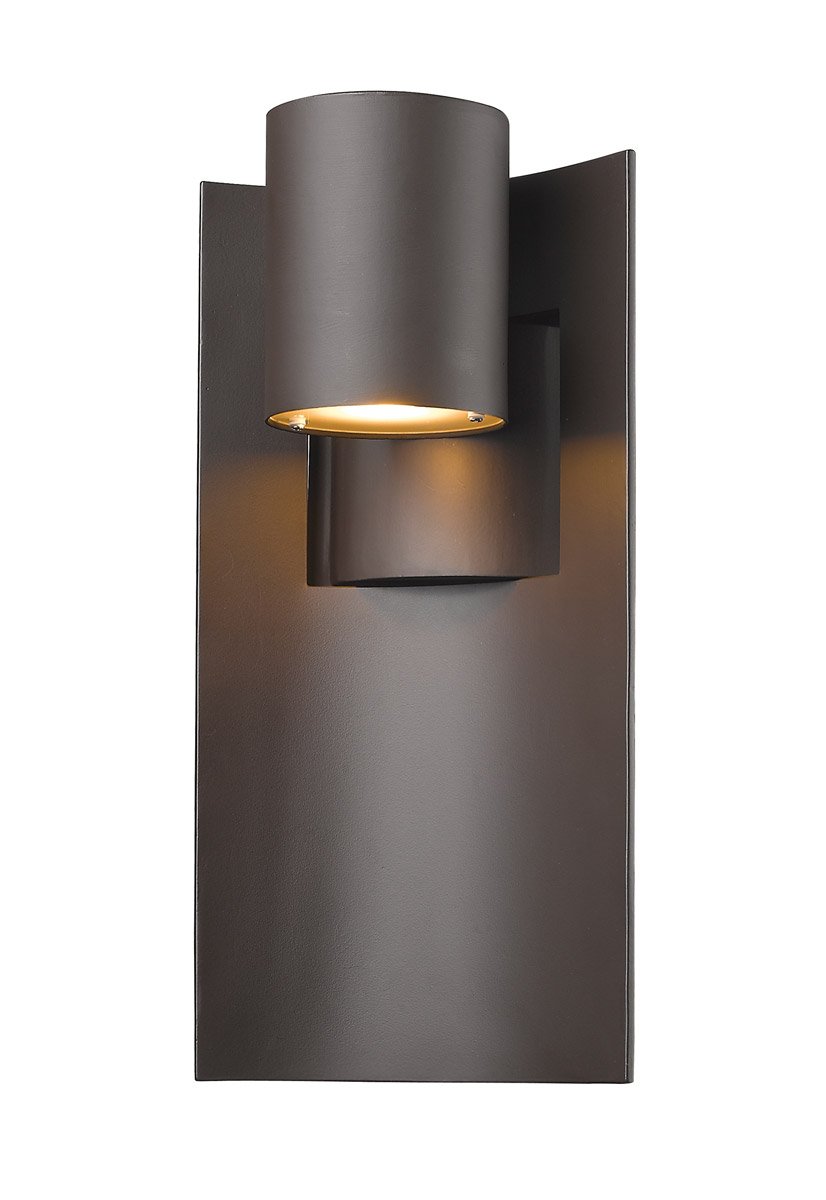 Modern Wall Sconce with 1 LED Light - 7 Inch Deep Bronze Finish Aluminum Fixture (14W) for Bedroom, Hallway & Living Room Lighting