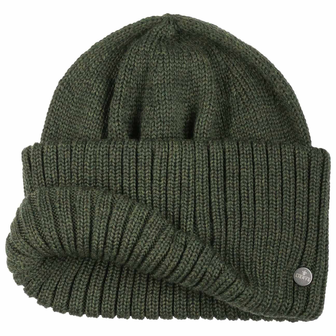 Lierys Big Cuff Merino Wool Hat - Warm Winter Beanie for Men & Women - Perfect for Skiing, Hiking, and Cold Weather Activities
