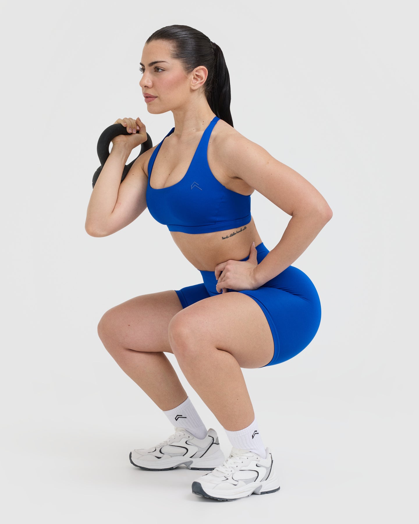 Timeless Square Neck Sports Bra for Women - High Support Workout Top in Cobalt Blue | Perfect for Yoga, Running & Gym Fitness